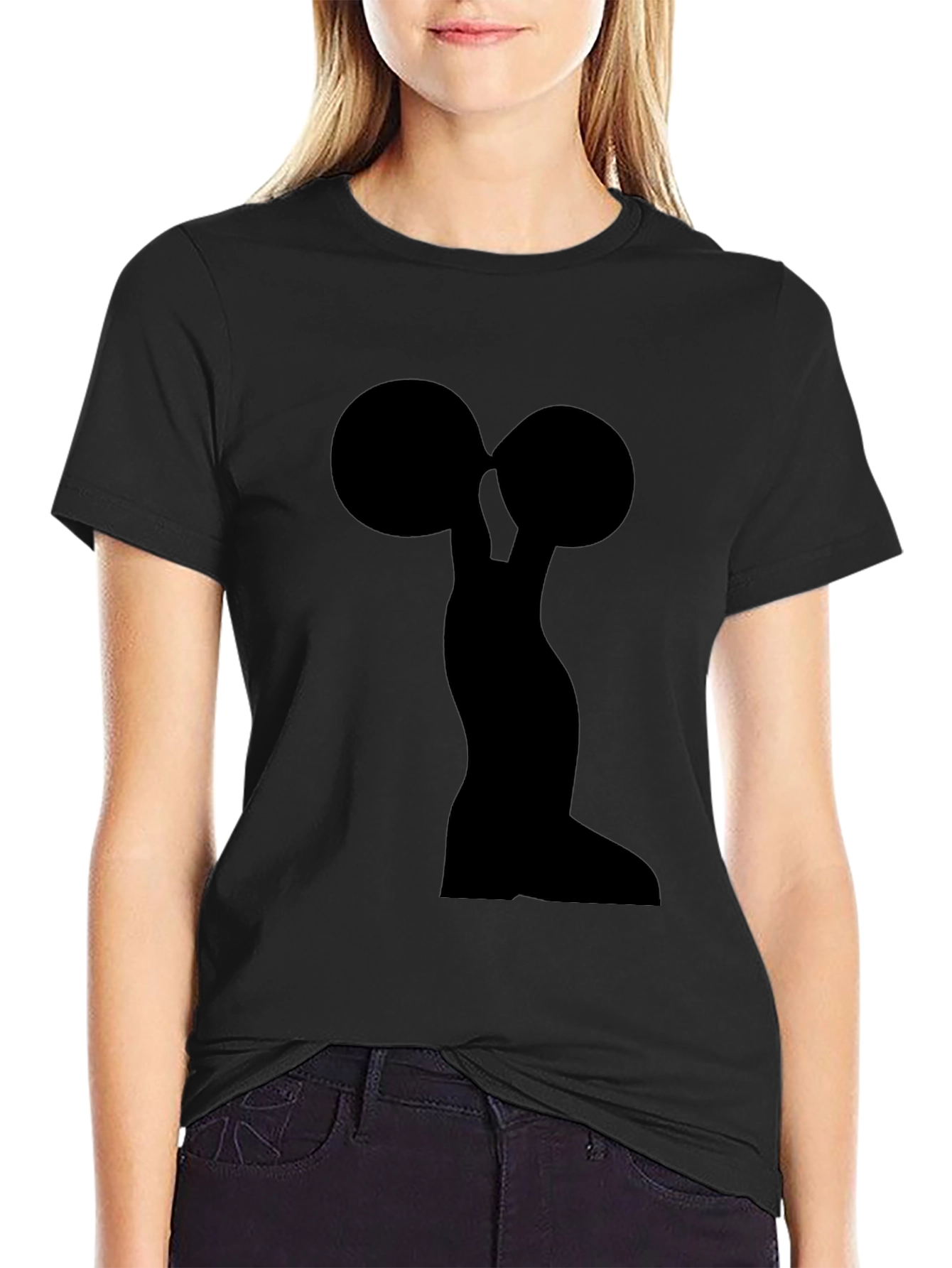 Weightlifter Silhouette Black T-Shirt