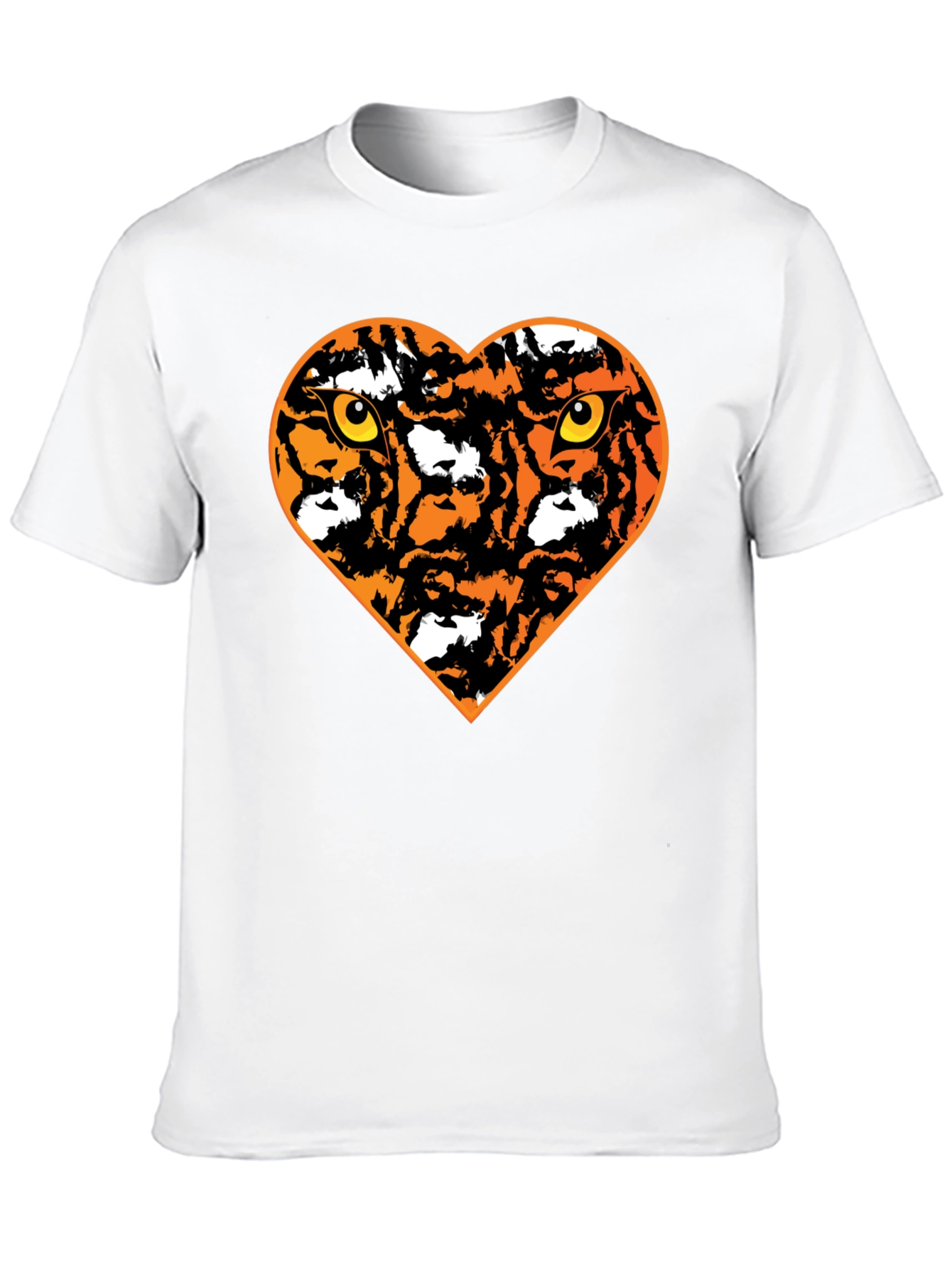 Tiger Heart Graphic Black T-Shirt