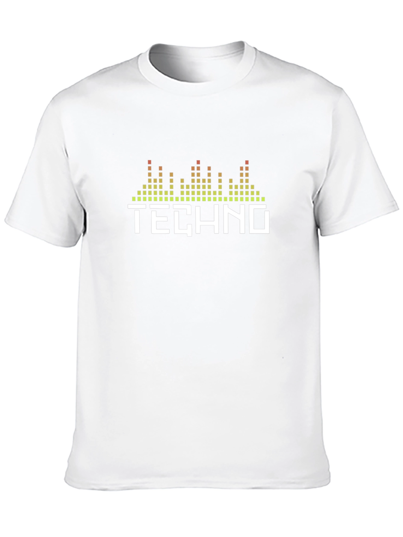 Techno Music Graphic Print Crew Neck T-Shirt