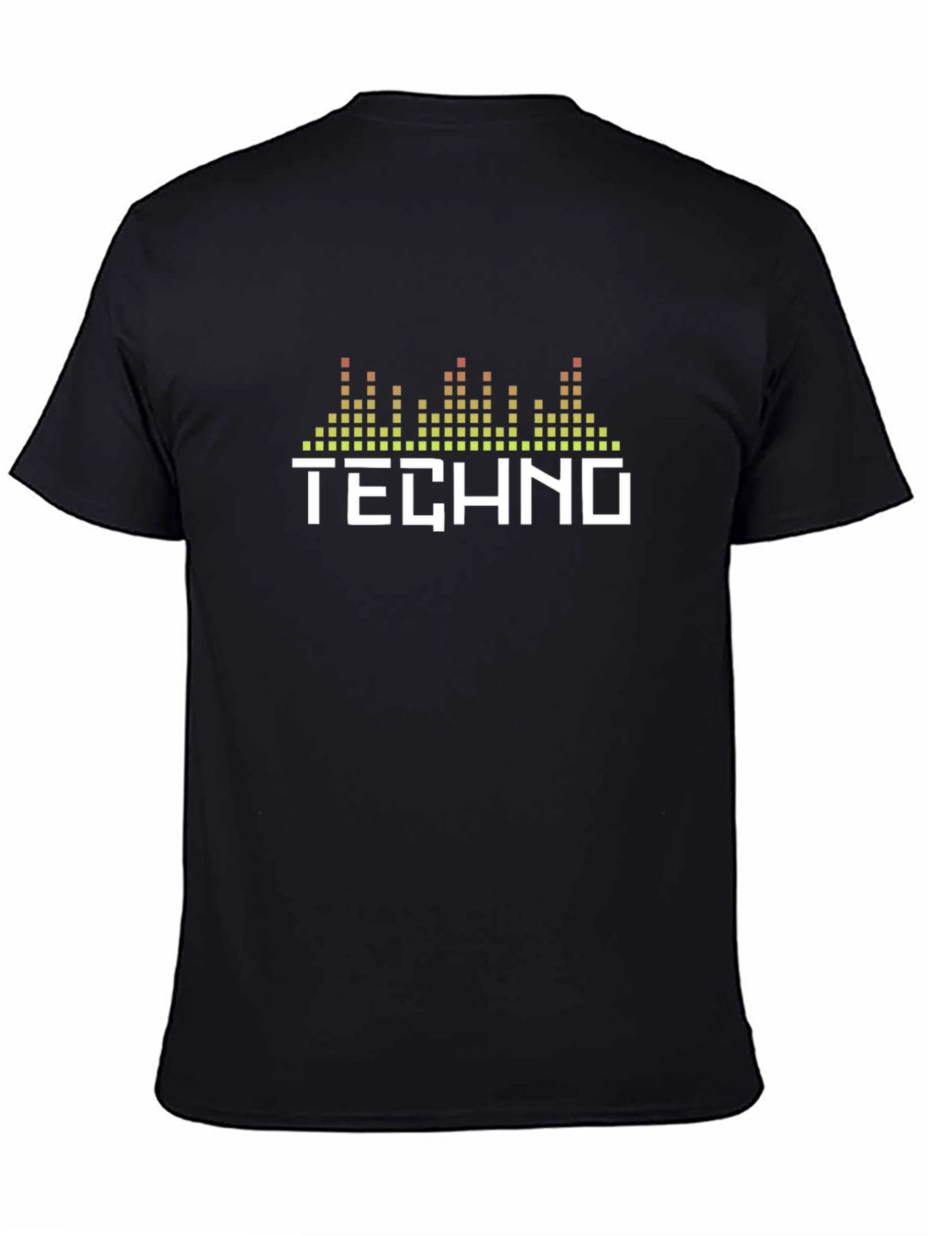 Techno Music Graphic Print Crew Neck T-Shirt