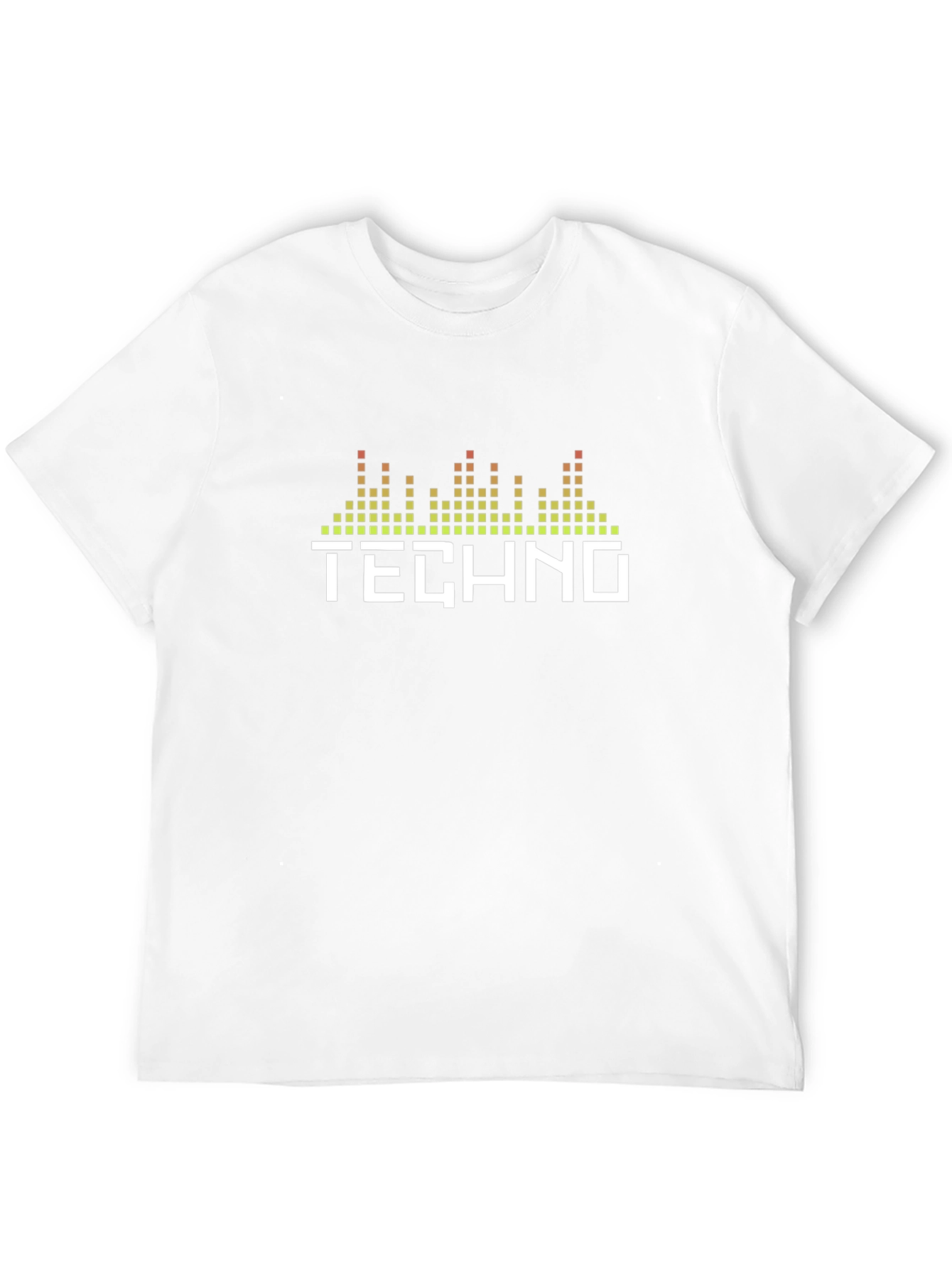 Techno Music Graphic Print Crew Neck T-Shirt