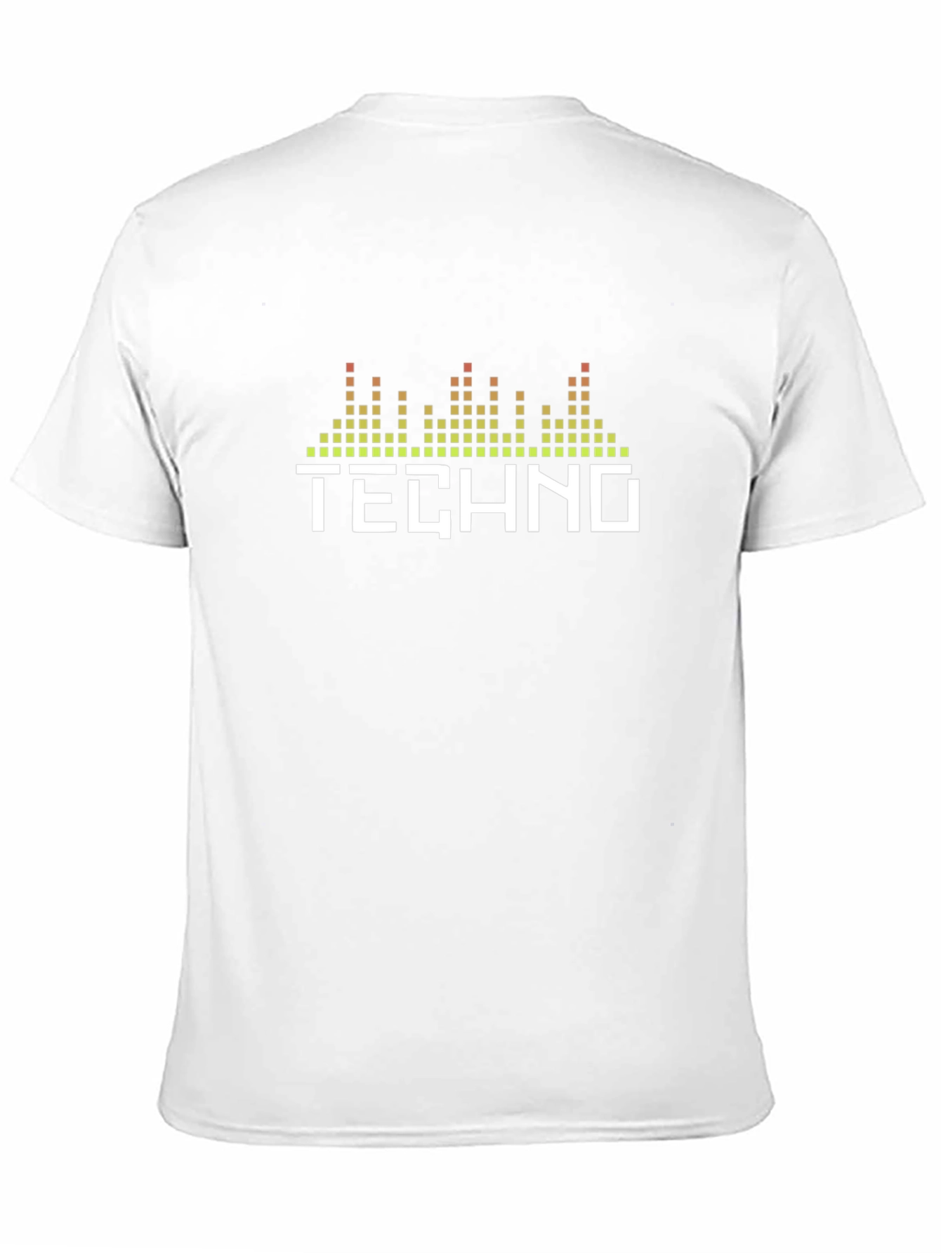 Techno Music Graphic Print Crew Neck T-Shirt