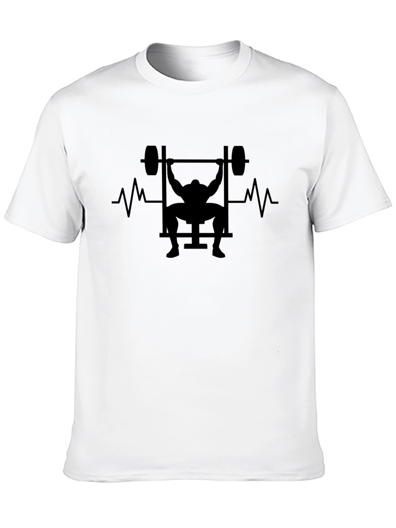 Weightlifting Heartbeat T-Shirt - Black