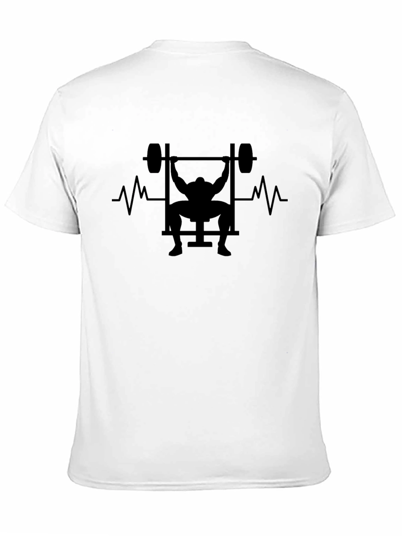 Weightlifting Heartbeat T-Shirt - Black