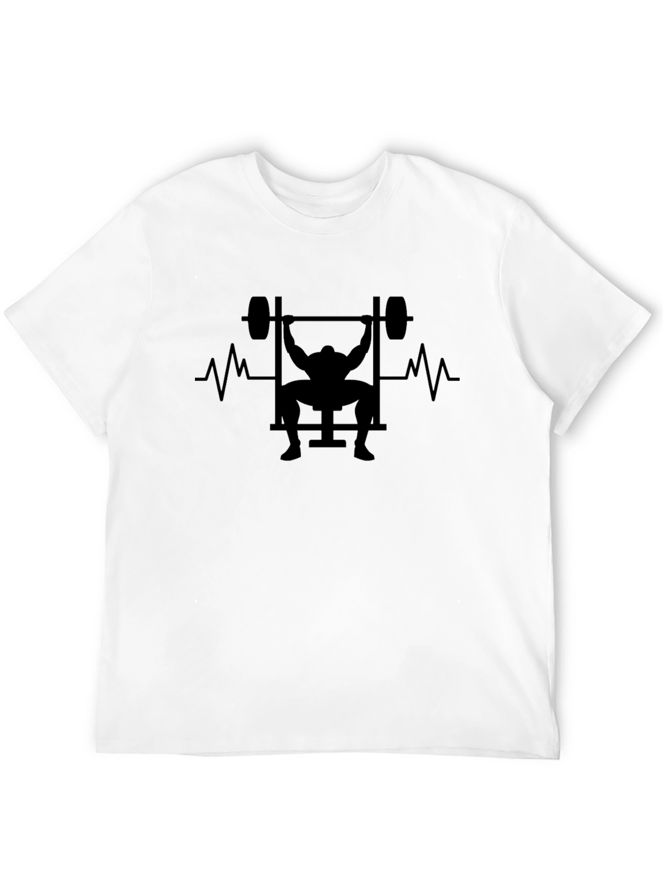 Weightlifting Heartbeat T-Shirt - Black