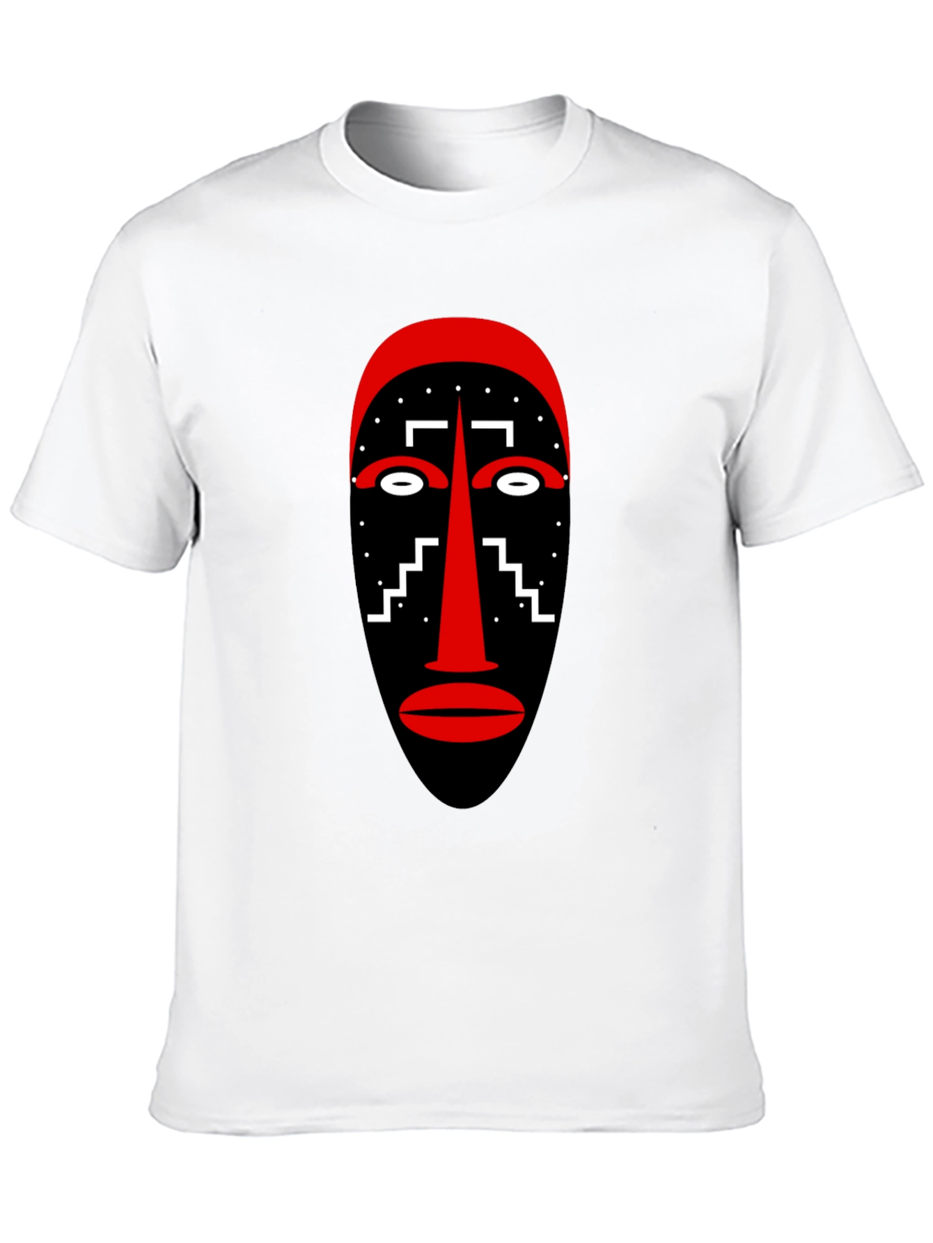 Tribal Mask Graphic Tee - Unique Style