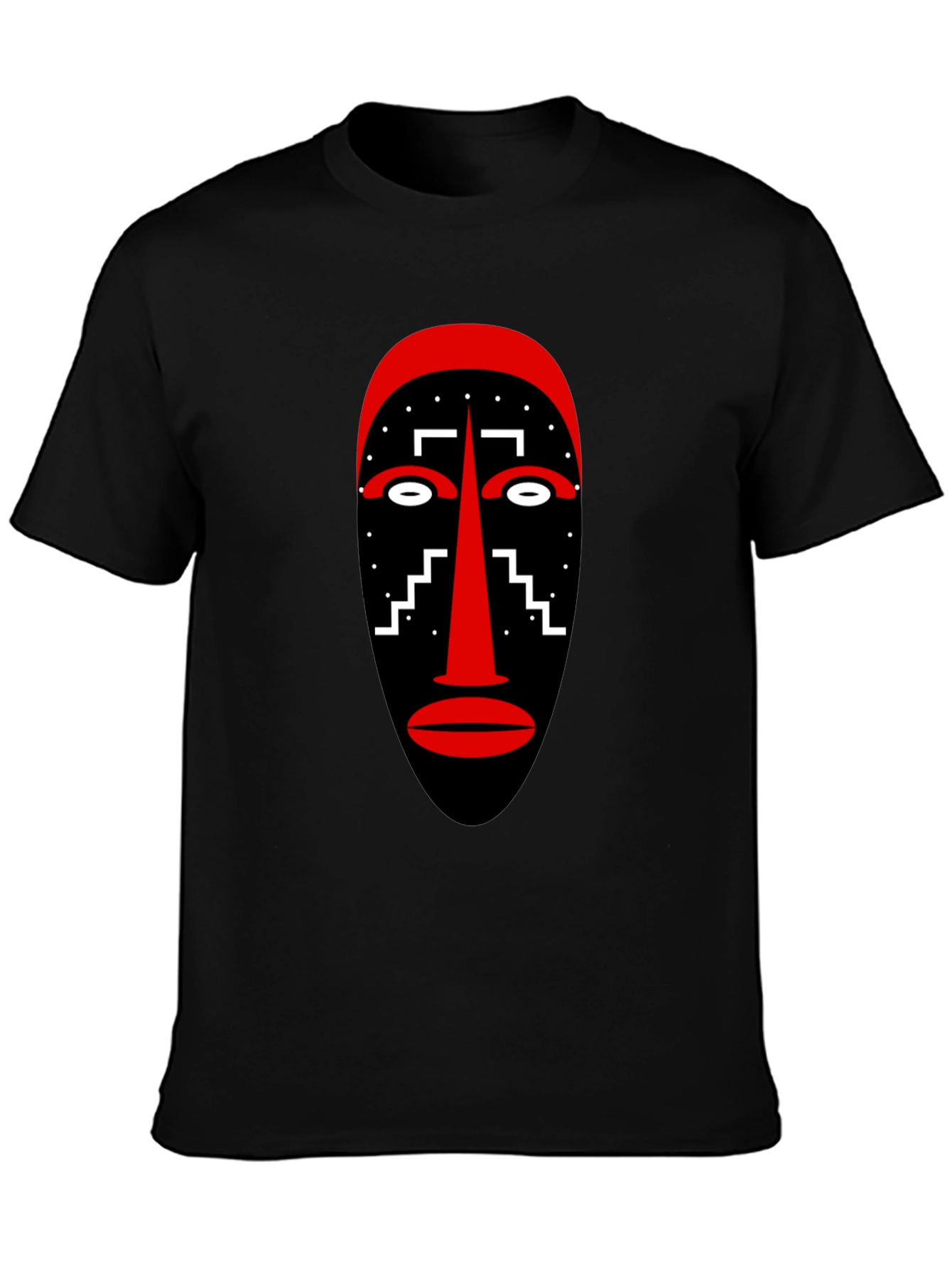 Tribal Mask Graphic Tee - Unique Style