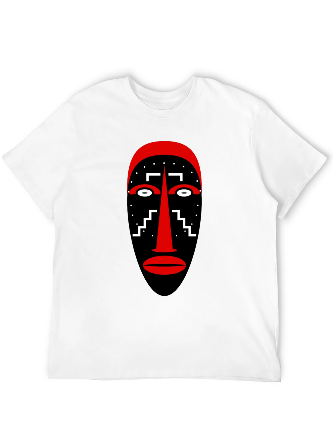 Tribal Mask Graphic Tee - Unique Style