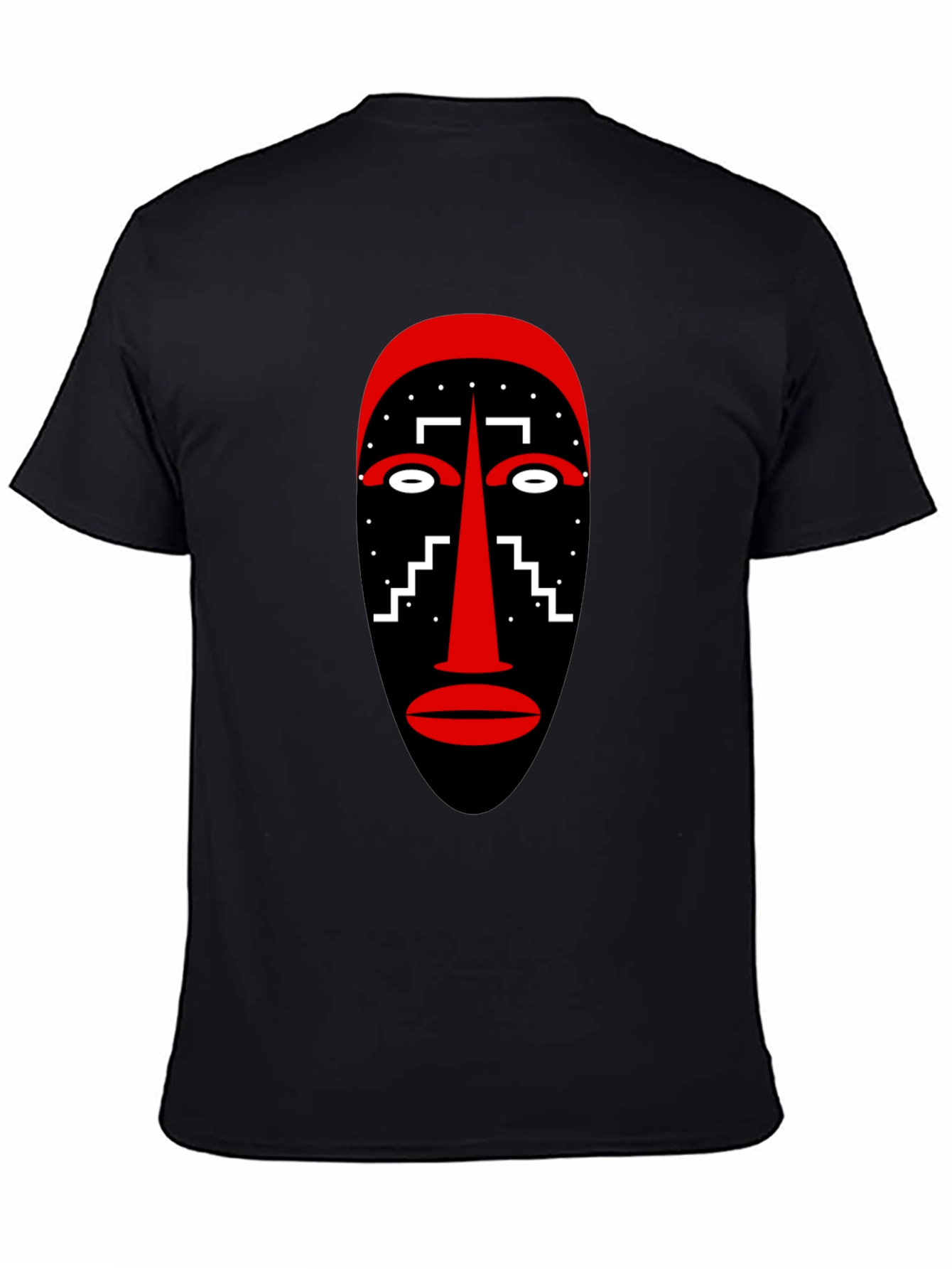 Tribal Mask Graphic Tee - Unique Style