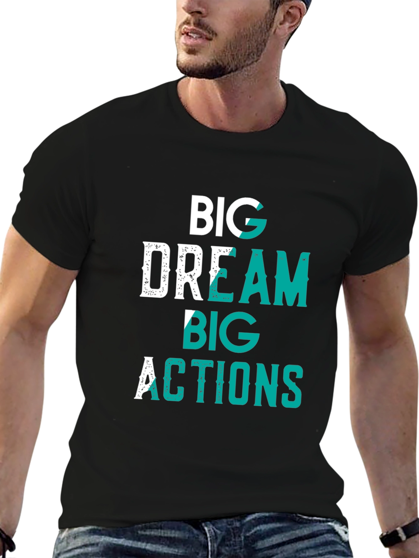 Big Dream Big Actions Graphic Tee - Black