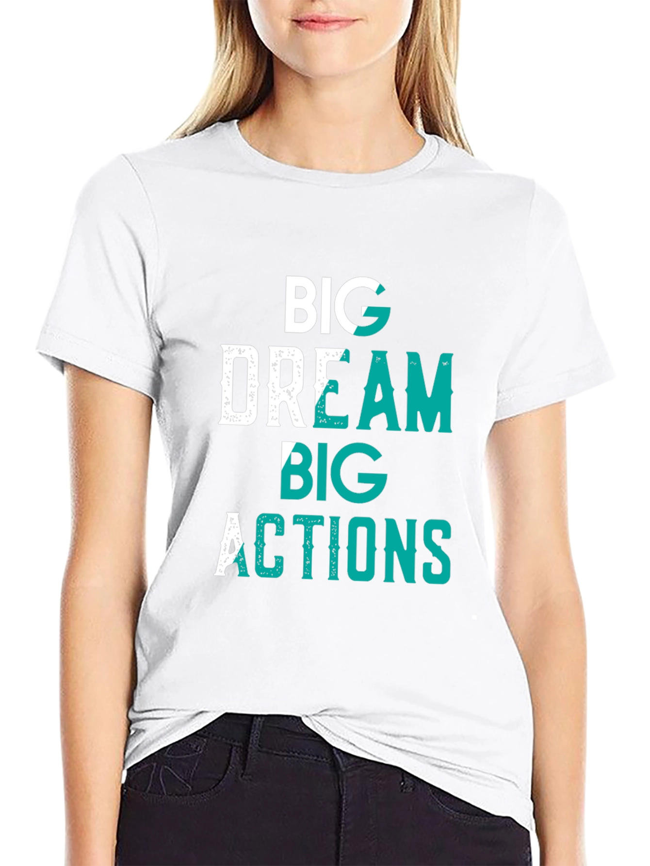 Big Dream Big Actions Graphic Tee - Black