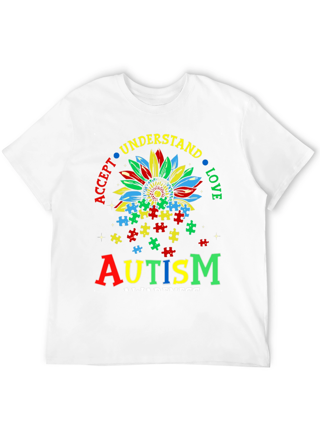 Autism Awareness T-Shirt - Accept Understand Love