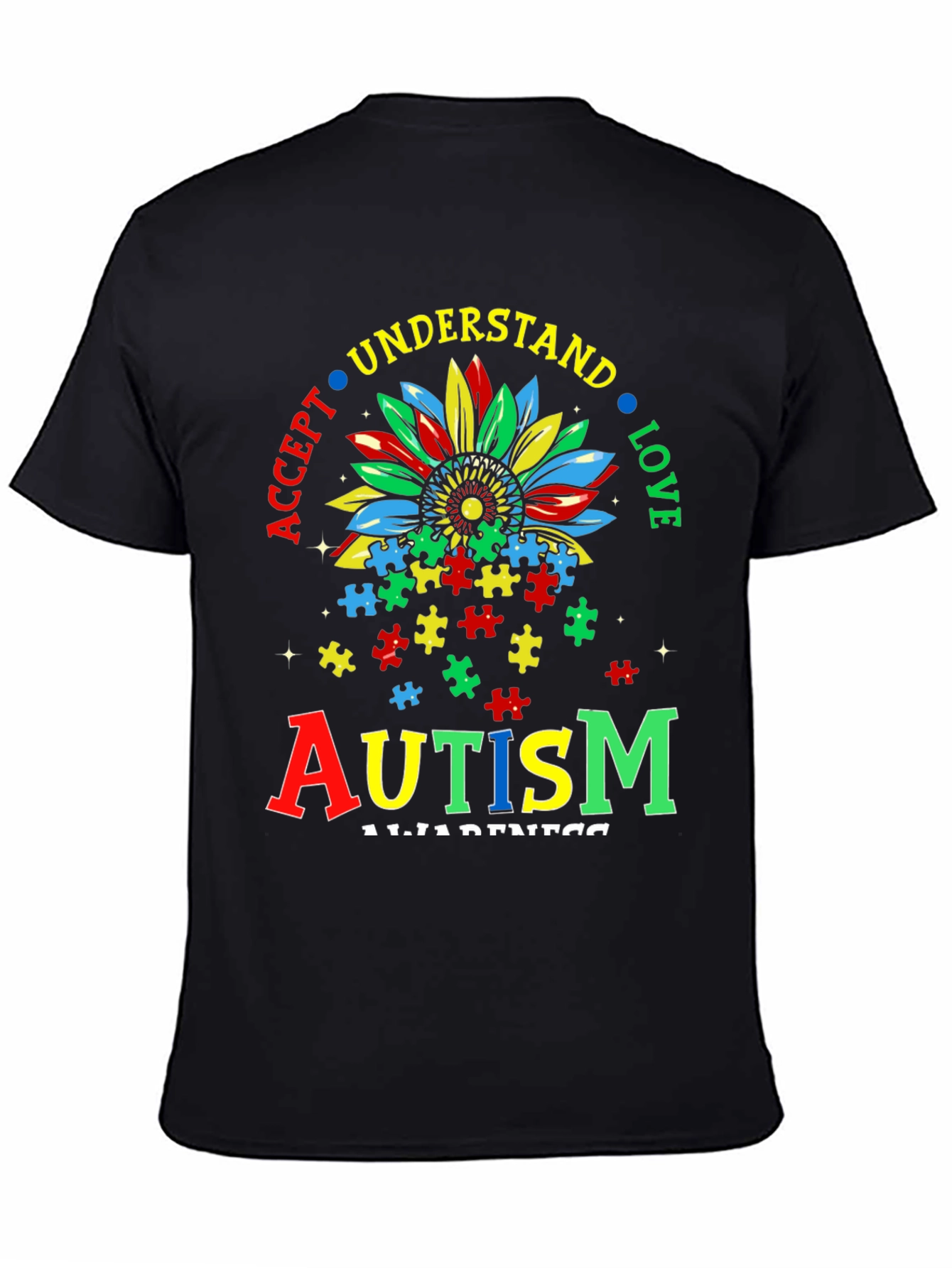 Autism Awareness T-Shirt - Accept Understand Love
