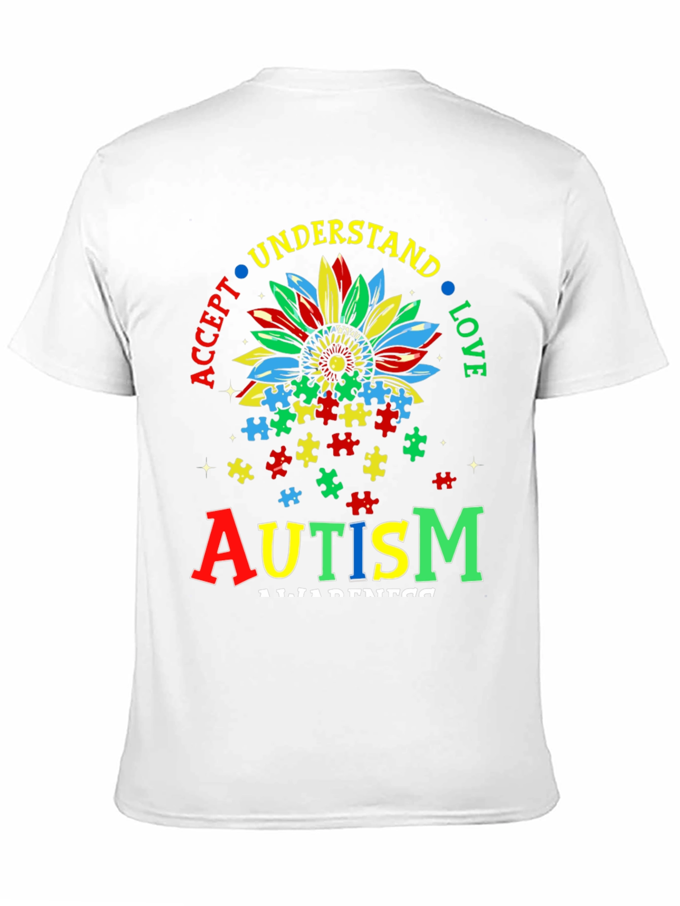 Autism Awareness T-Shirt - Accept Understand Love