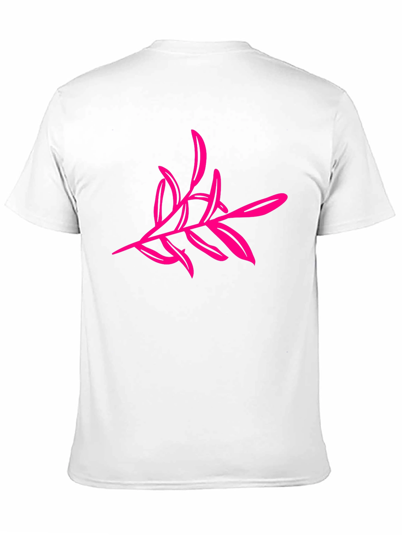 Black T-Shirt with Pink Floral Design