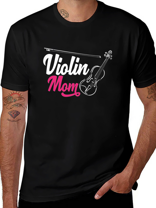 Violin Mom Graphic T-Shirt - Music Lover Tee