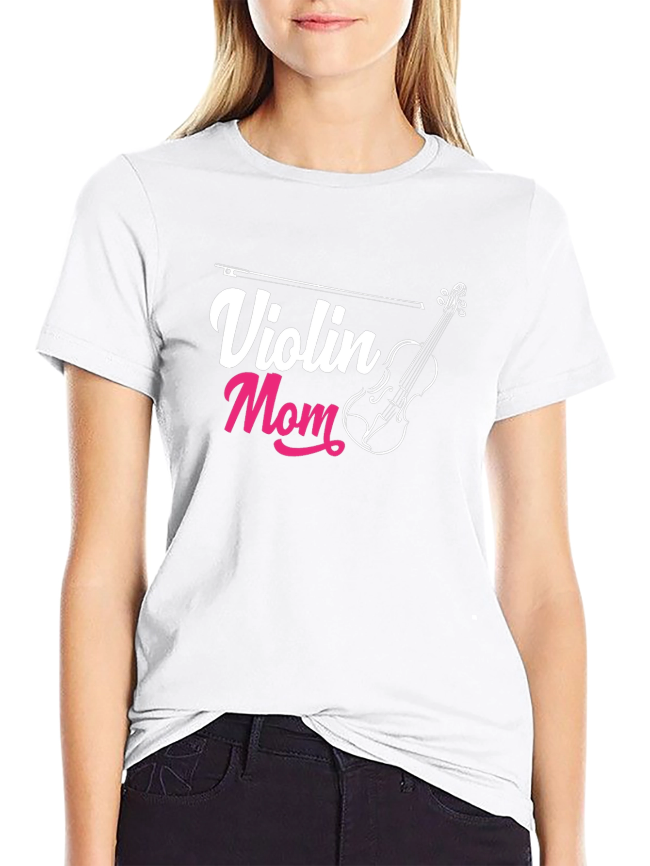 Violin Mom Graphic T-Shirt - Music Lover Tee
