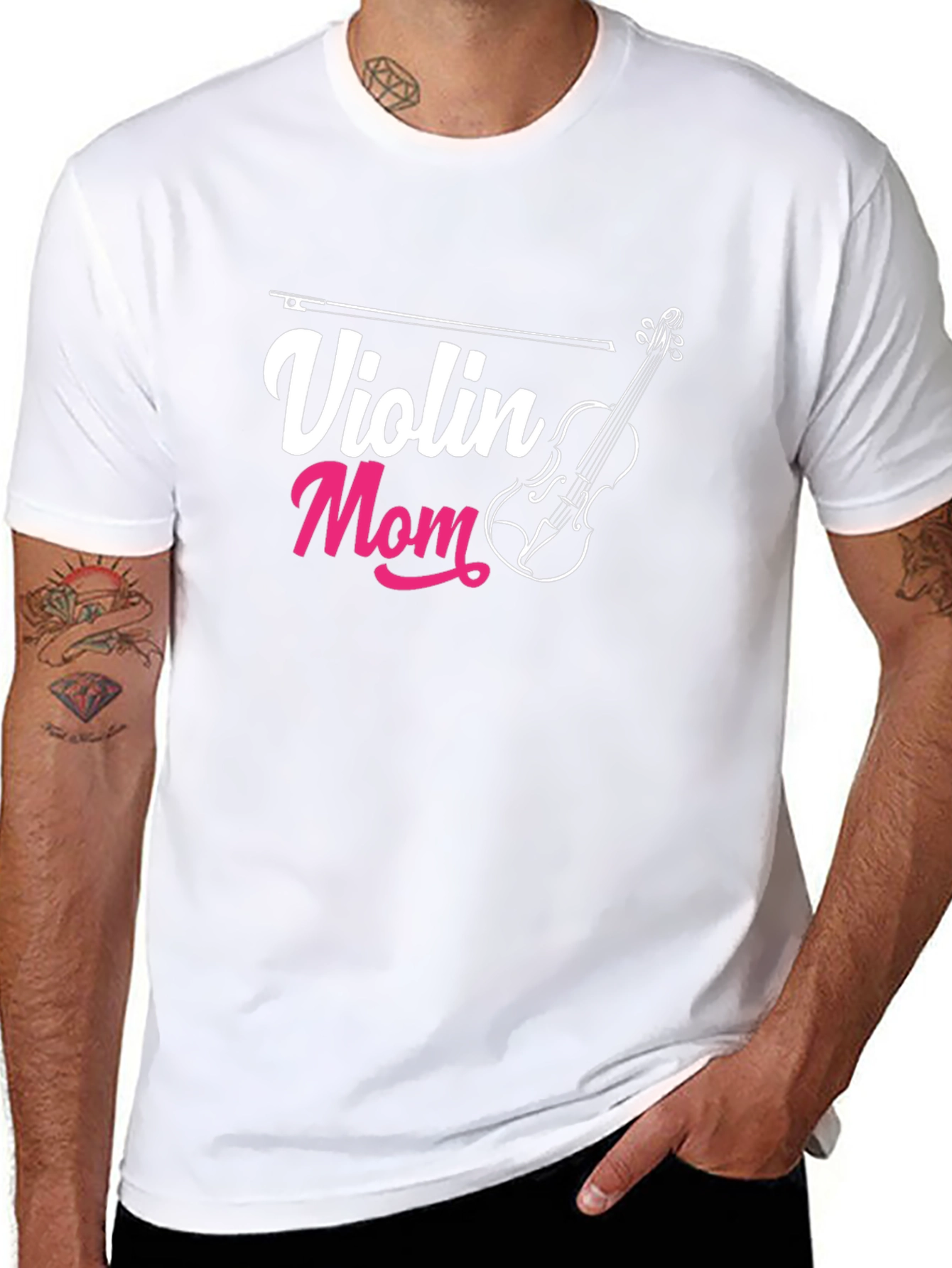 Violin Mom Graphic T-Shirt - Music Lover Tee