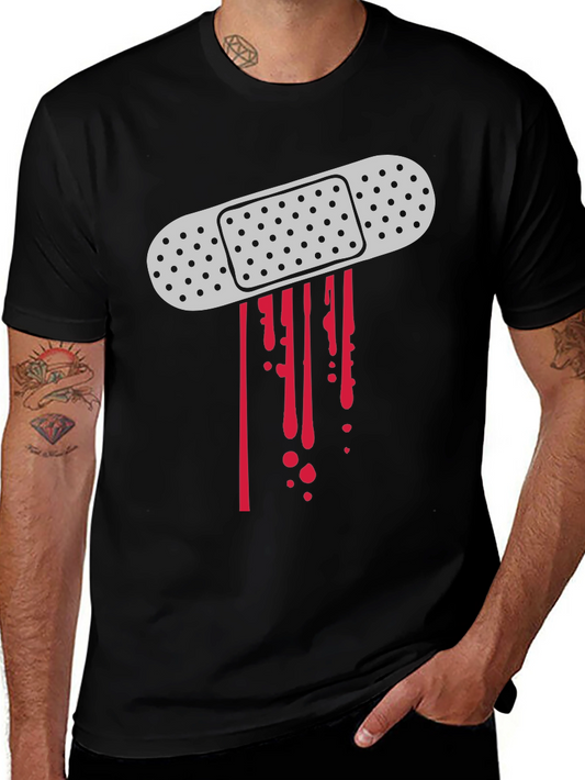Bandage Blood Drip Graphic T-Shirt