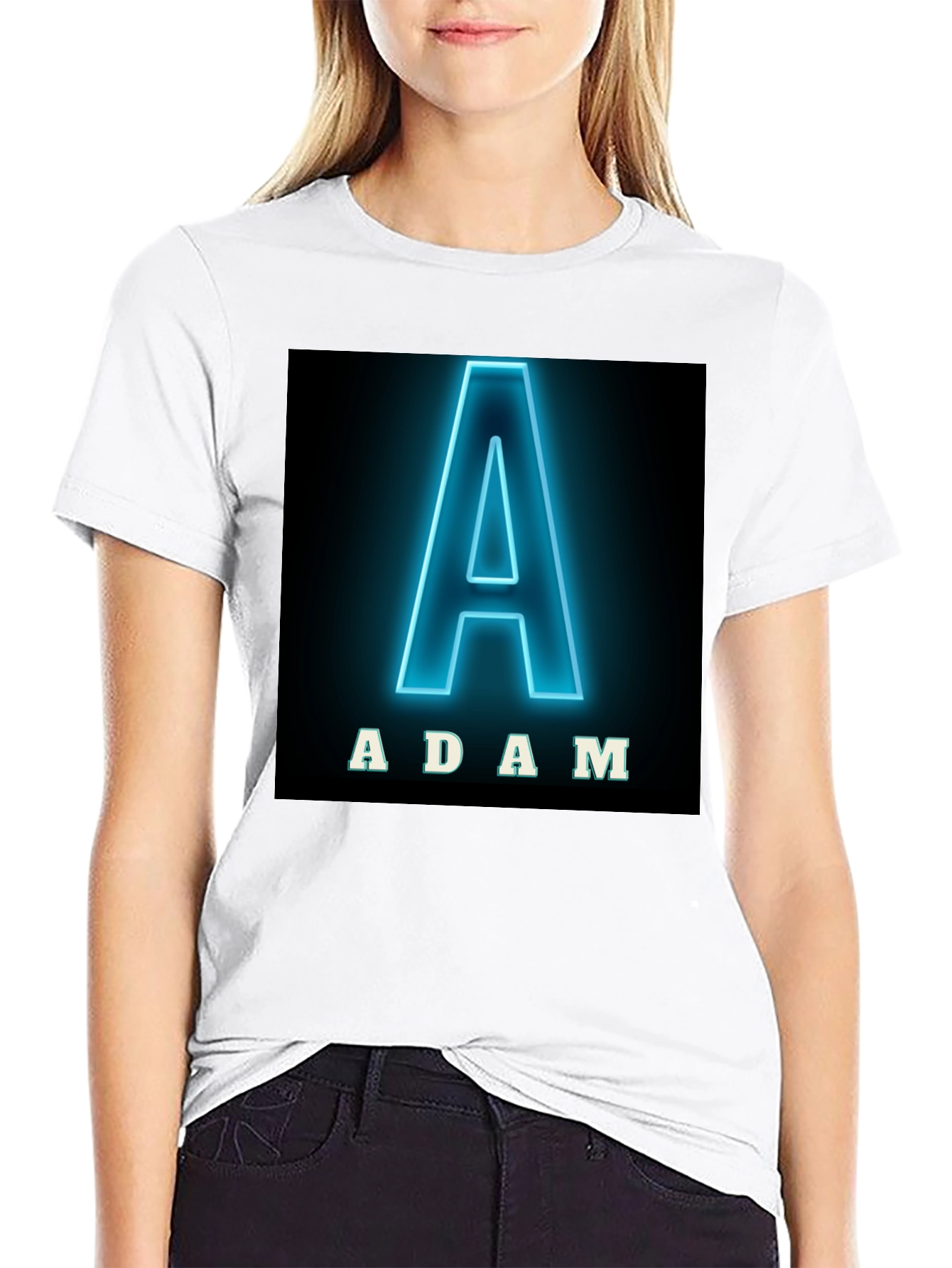 Adam Neon Letter T-Shirt