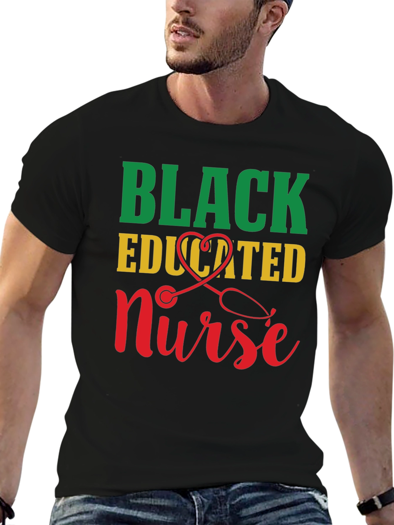 Black Educated Nurse T-Shirt