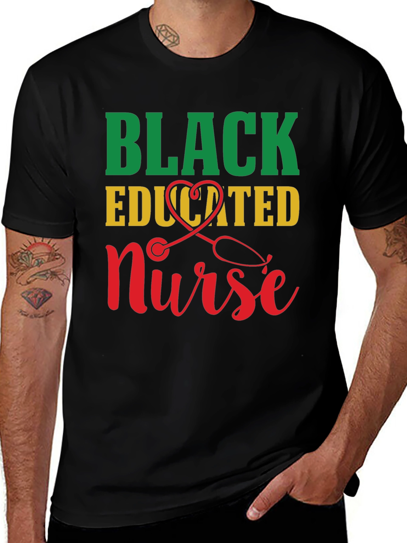 Black Educated Nurse T-Shirt