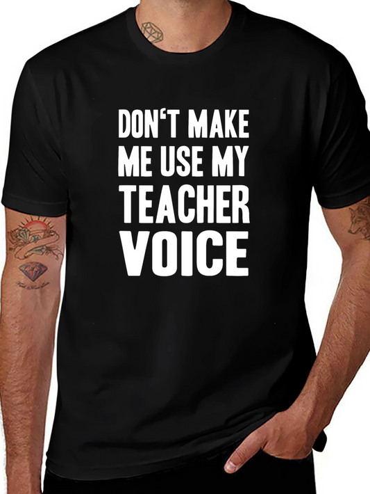 Teacher Voice Black Crew Neck T-Shirt