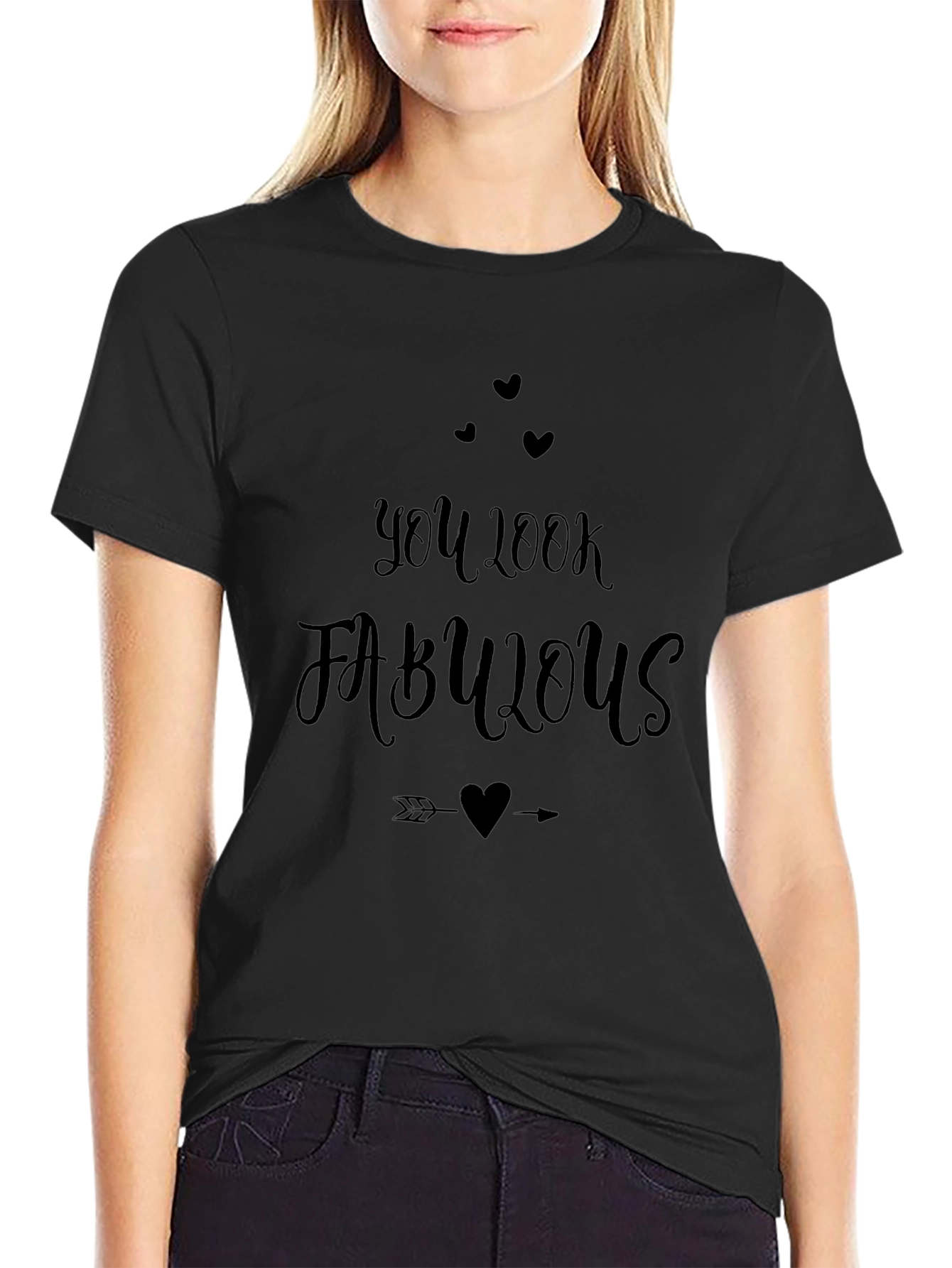 You Look Fabulous Graphic Tee - Soft Black T-Shirt