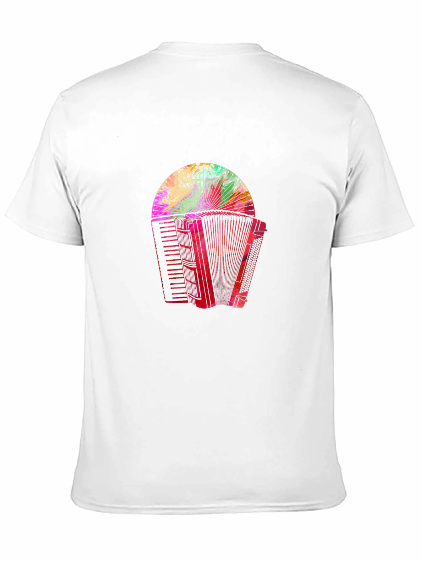 Accordion Graphic Print Black Tee