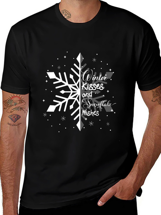 Winter Kisses Snowflake Wishes Graphic Tee