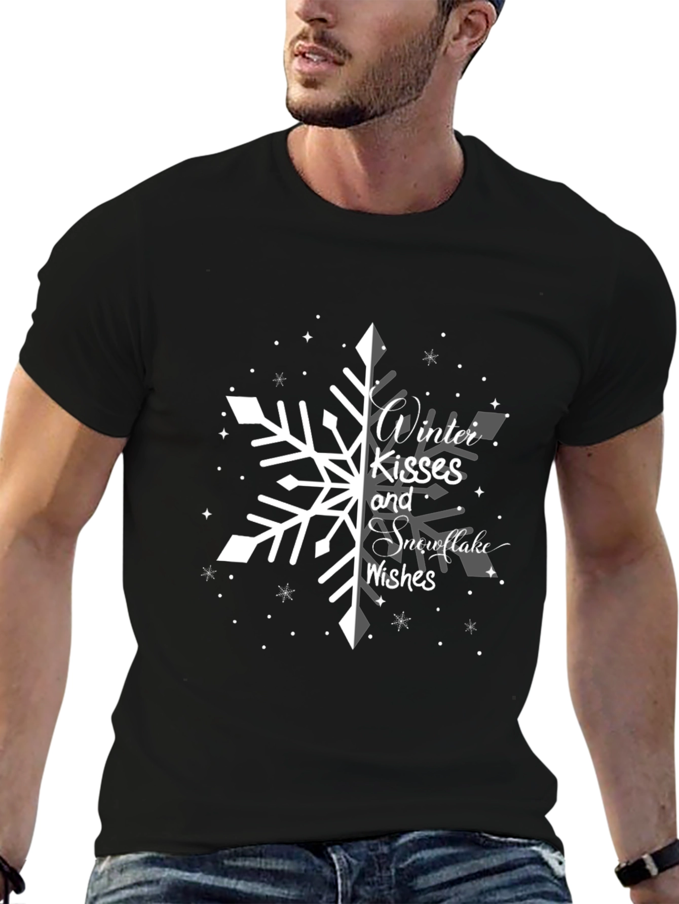 Winter Kisses Snowflake Wishes Graphic Tee