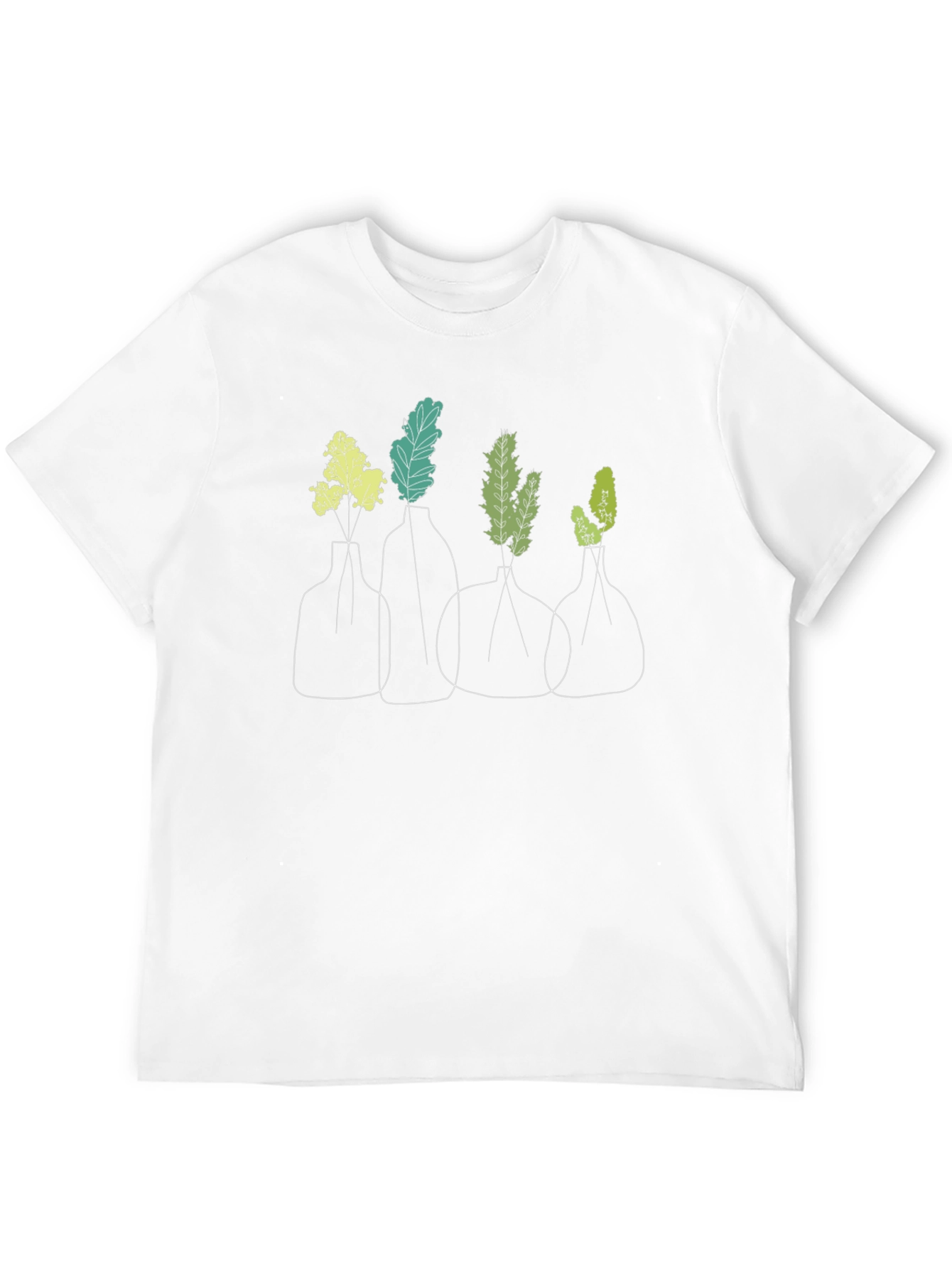 Vase Line Art Black T-Shirt