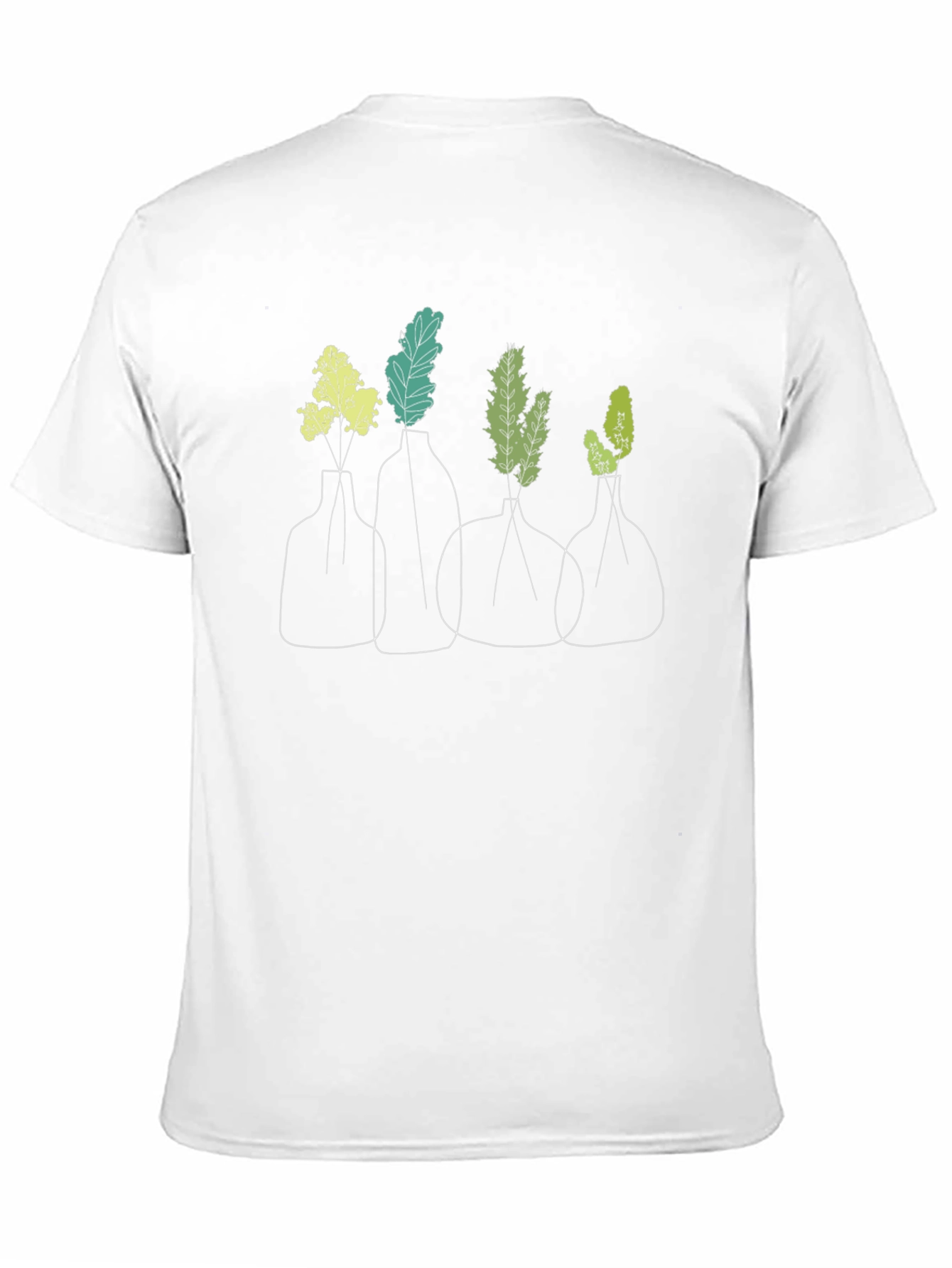 Vase Line Art Black T-Shirt
