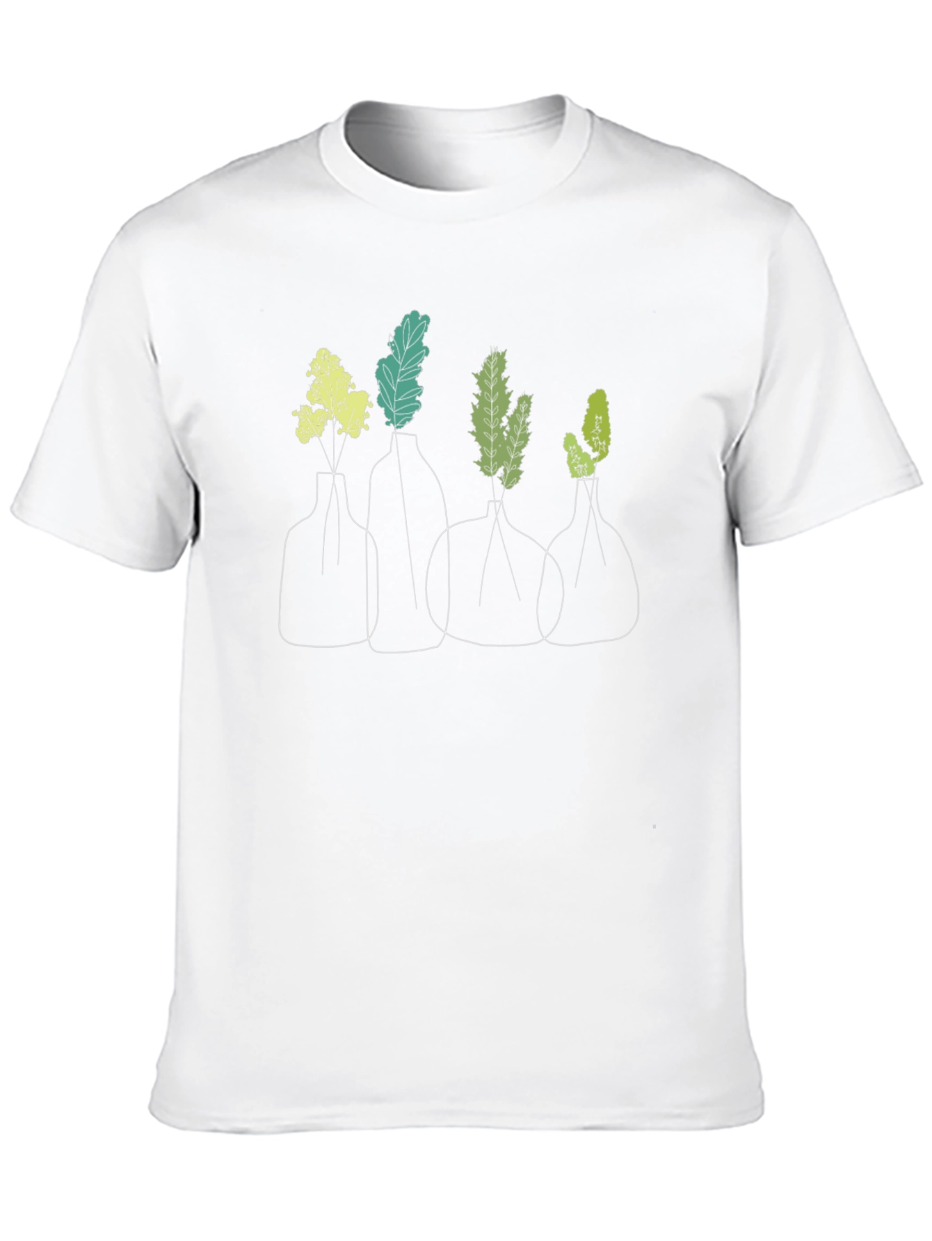 Vase Line Art Black T-Shirt