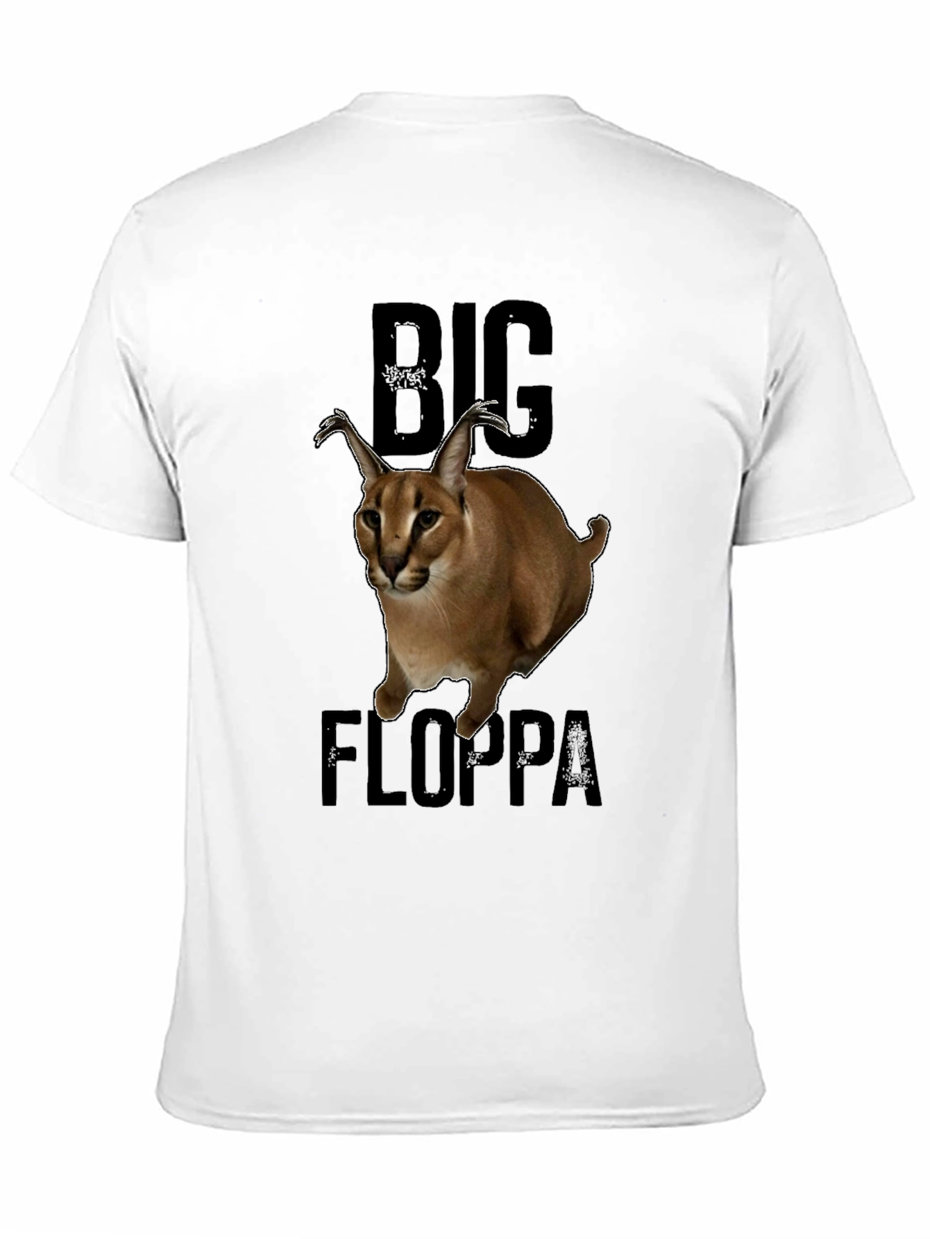 Big Floppa Graphic T-Shirt - Unique Caracal Cat Design