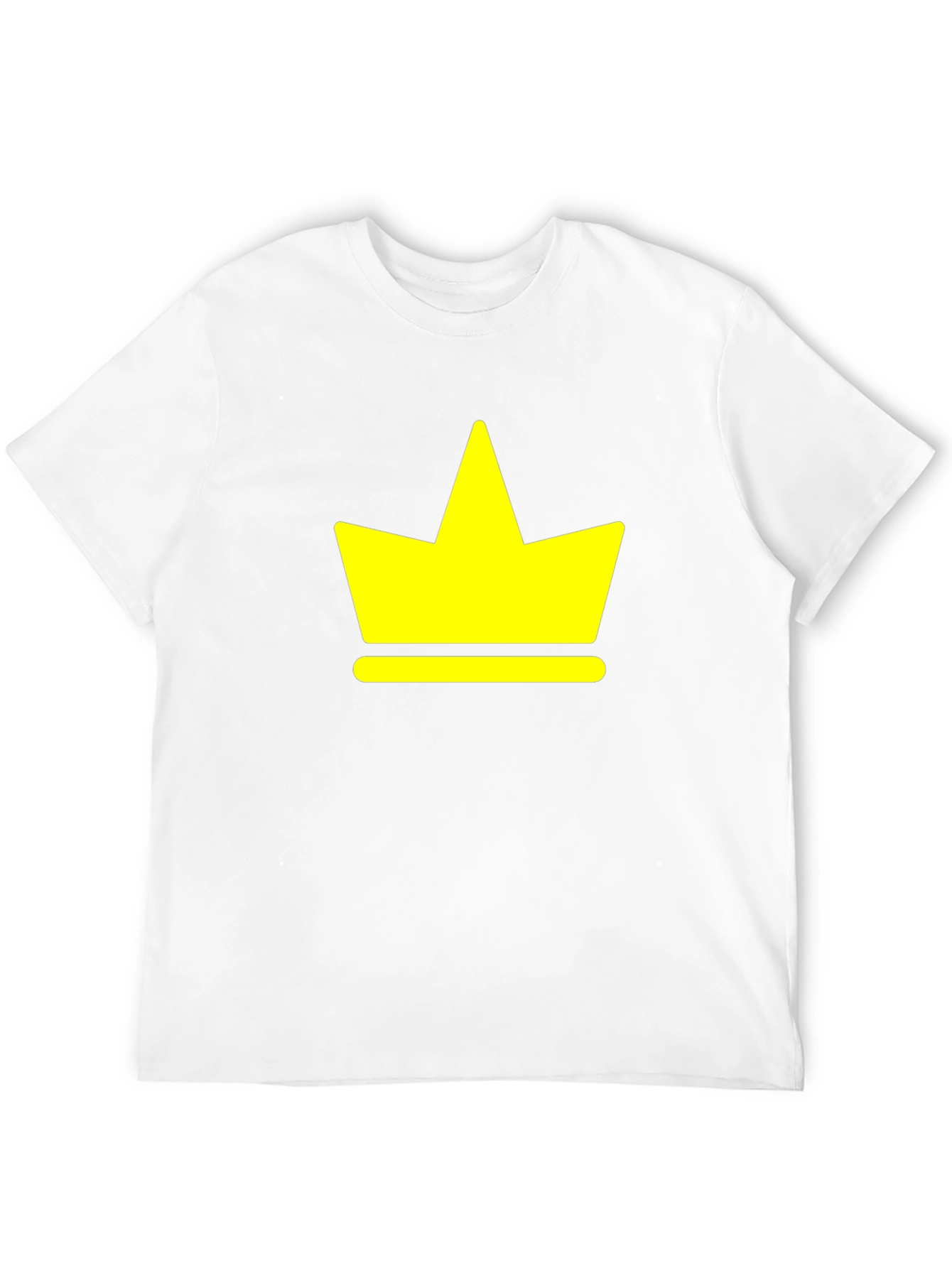 Yellow Crown Graphic Black T-Shirt