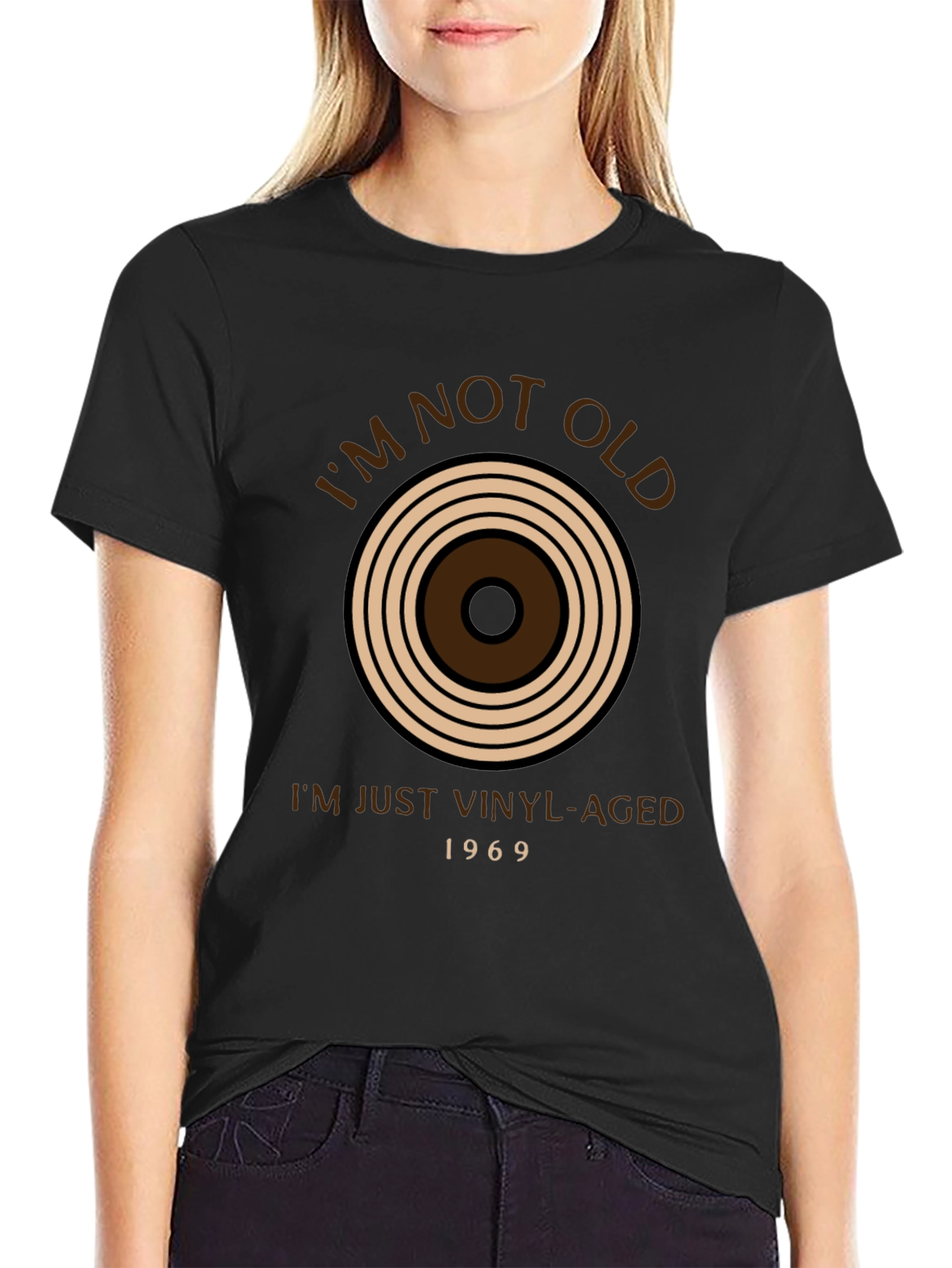 Vinyl Aged T-Shirt - Im Not Old Retro Style