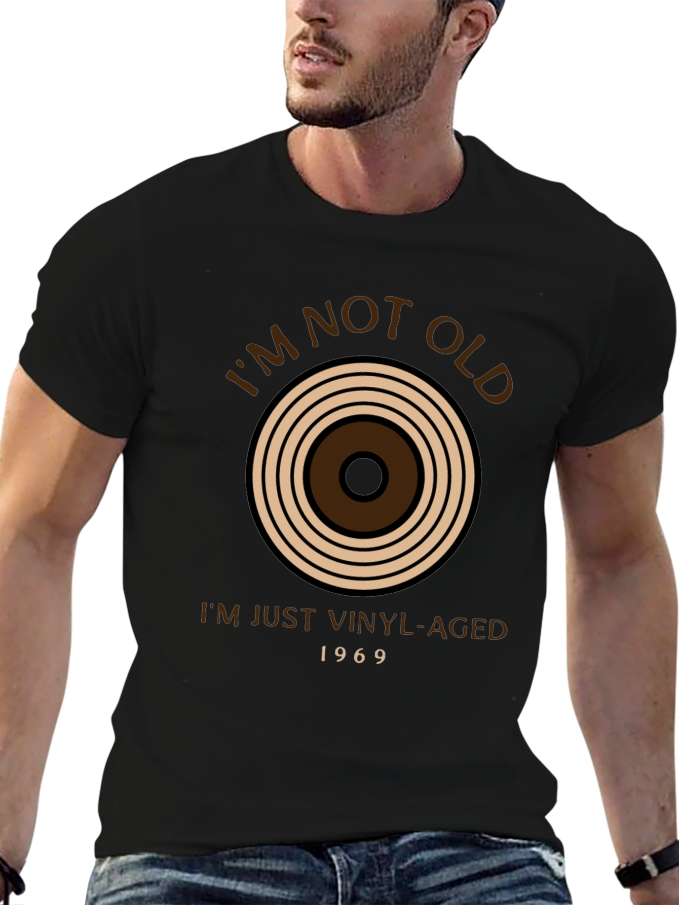 Vinyl Aged T-Shirt - Im Not Old Retro Style
