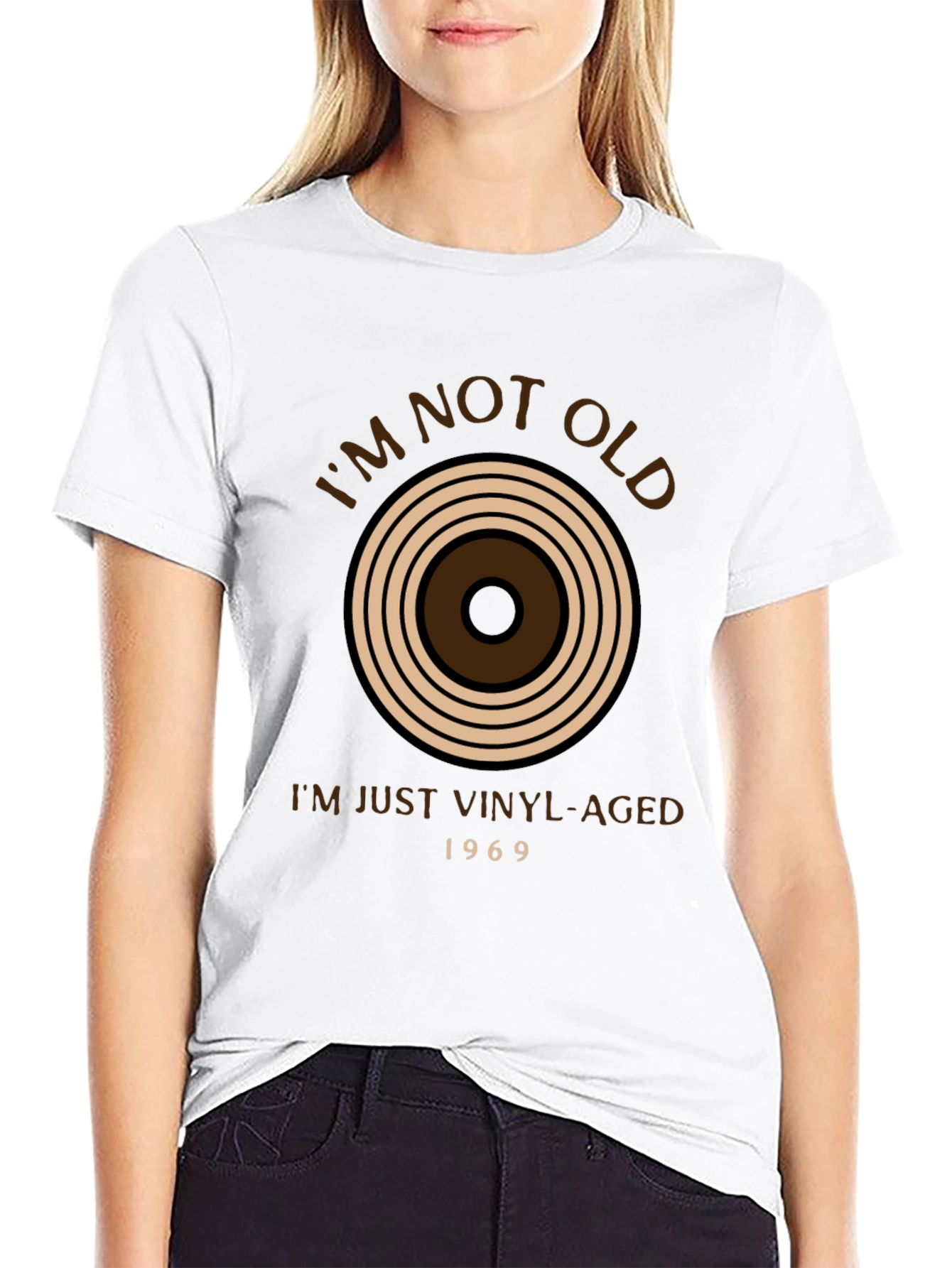 Vinyl Aged T-Shirt - Im Not Old Retro Style