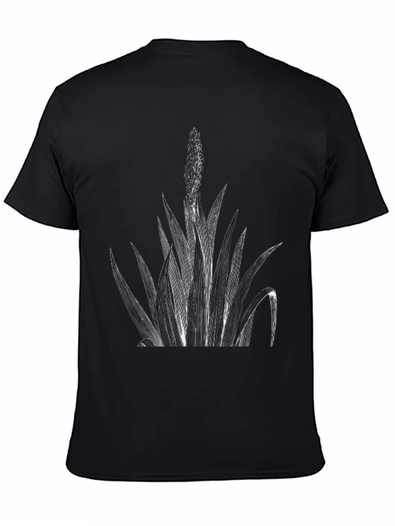 Botanical Graphic Print Black T-Shirt