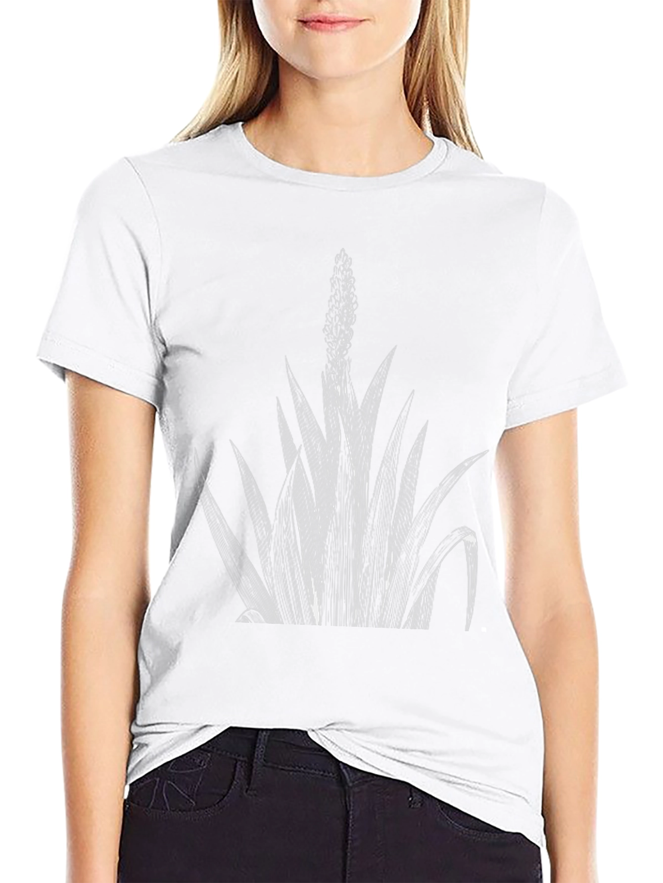 Botanical Graphic Print Black T-Shirt
