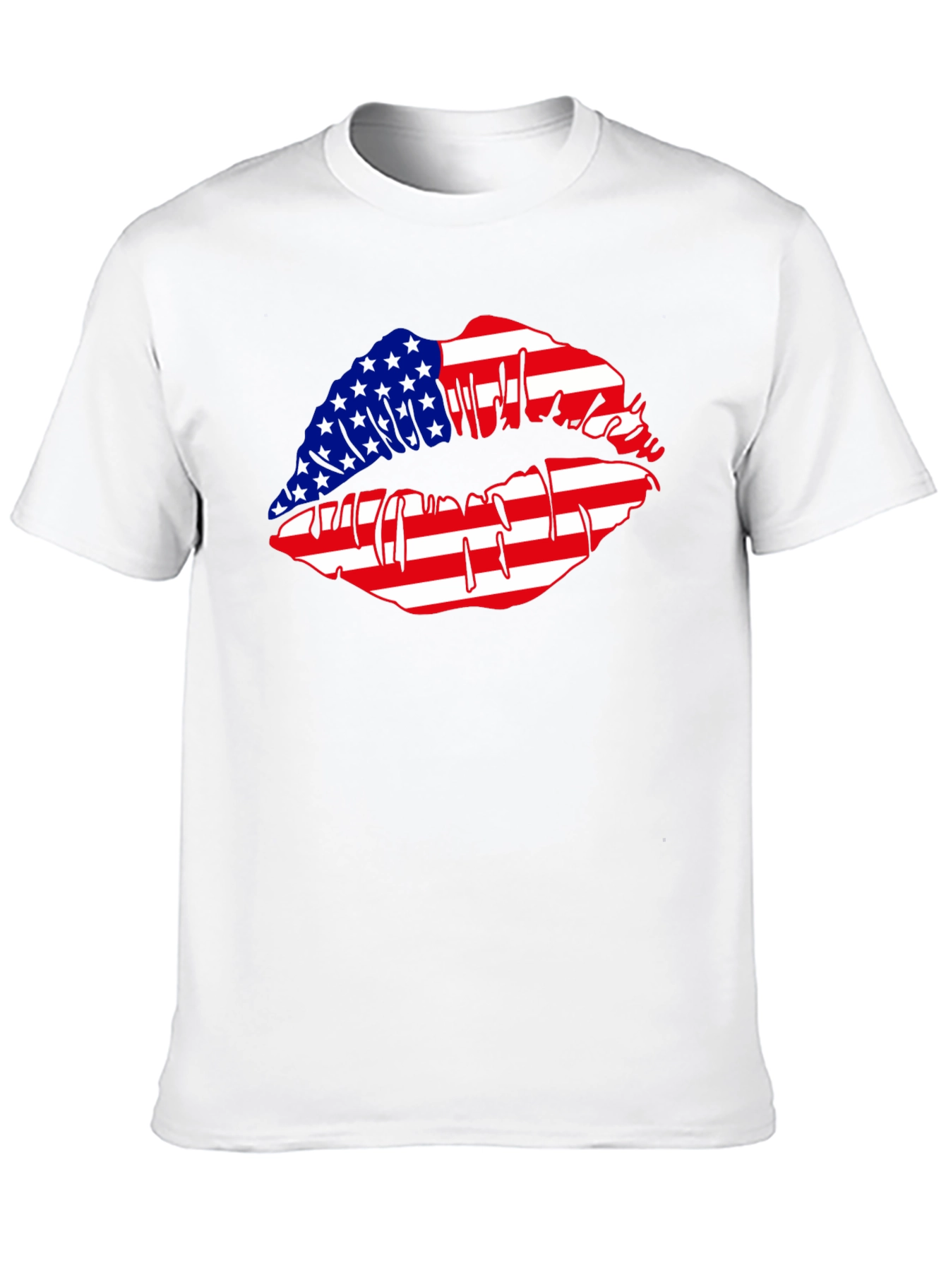American Flag Lips Graphic T-Shirt