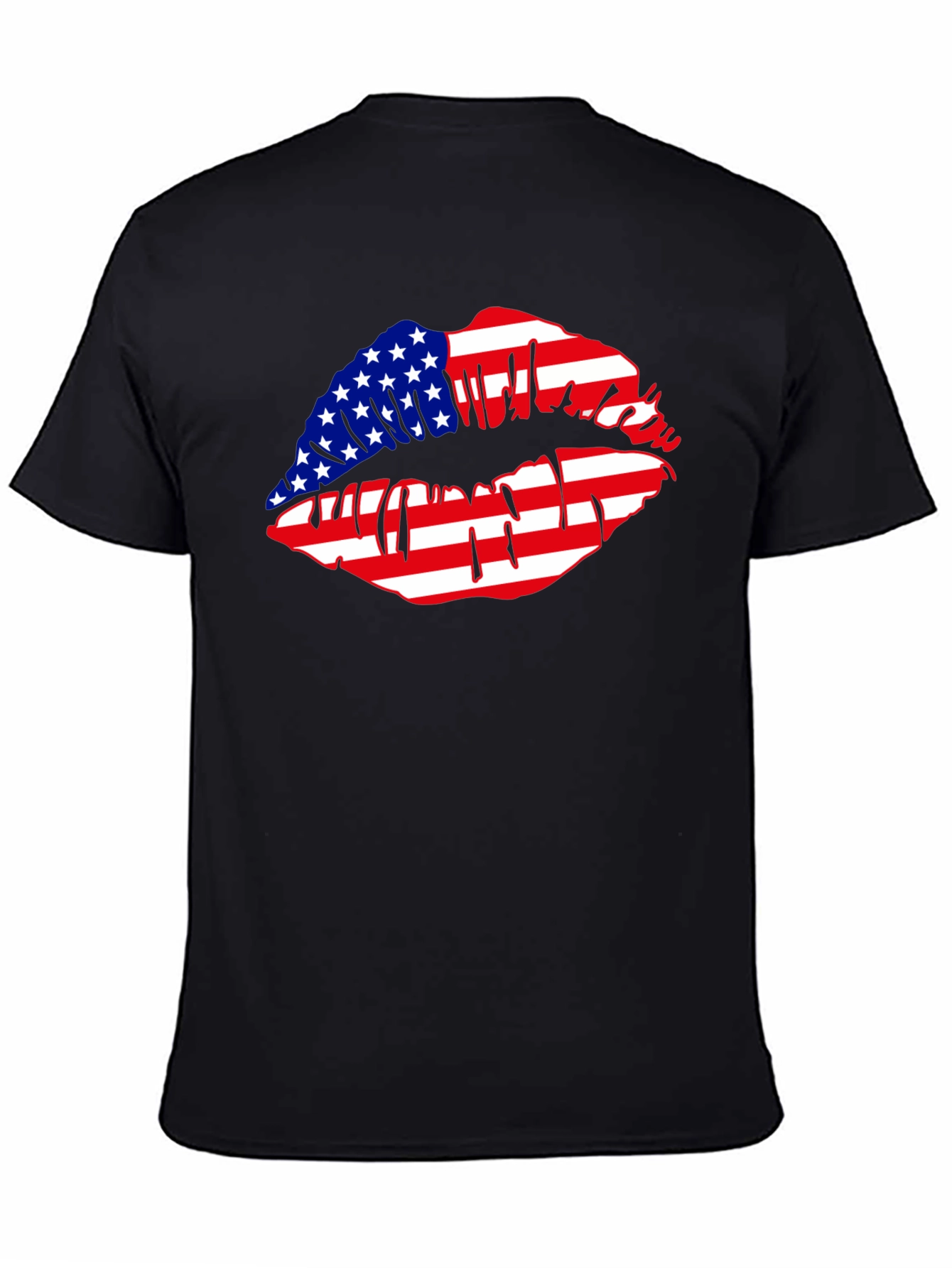American Flag Lips Graphic T-Shirt