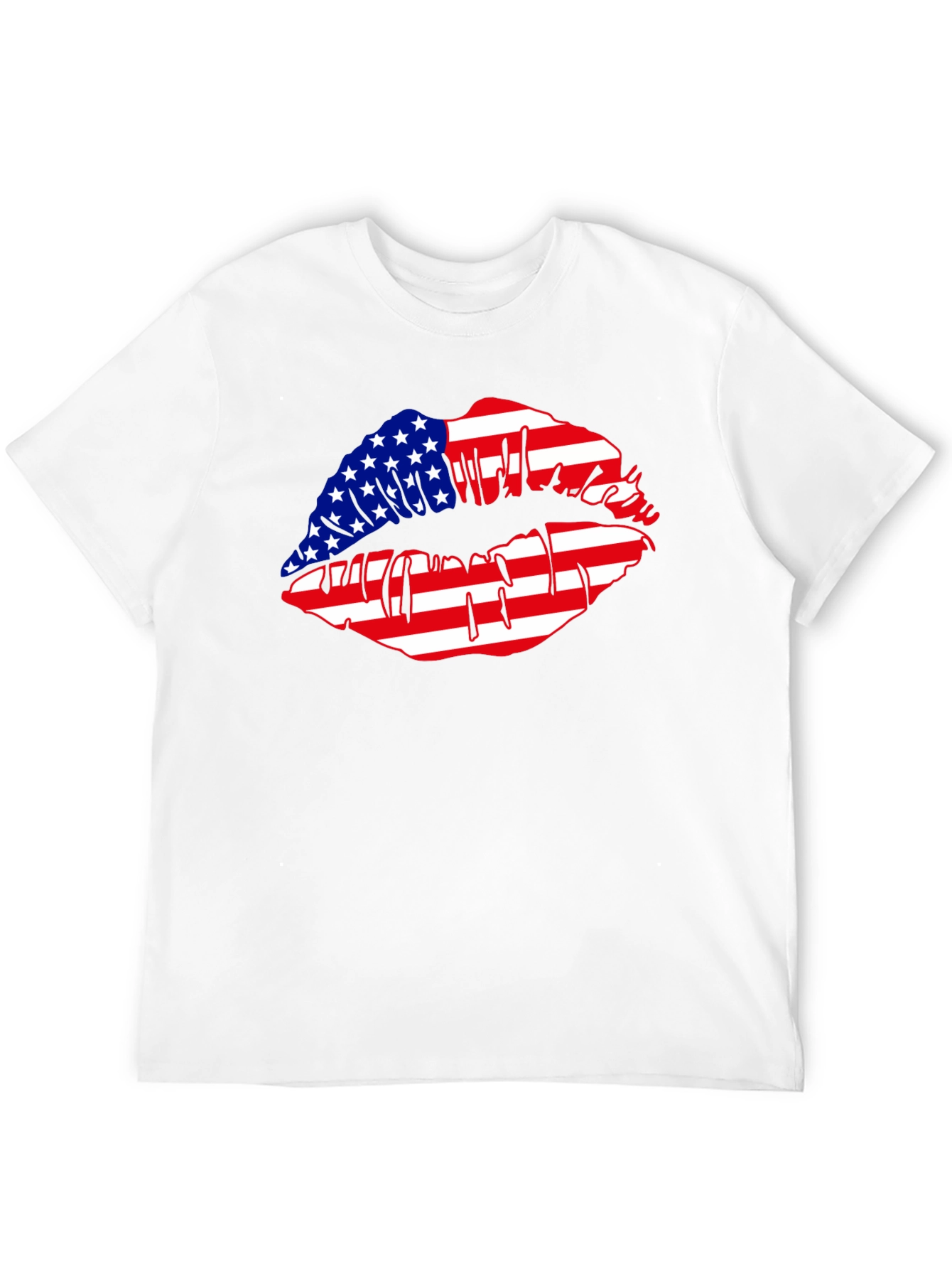 American Flag Lips Graphic T-Shirt
