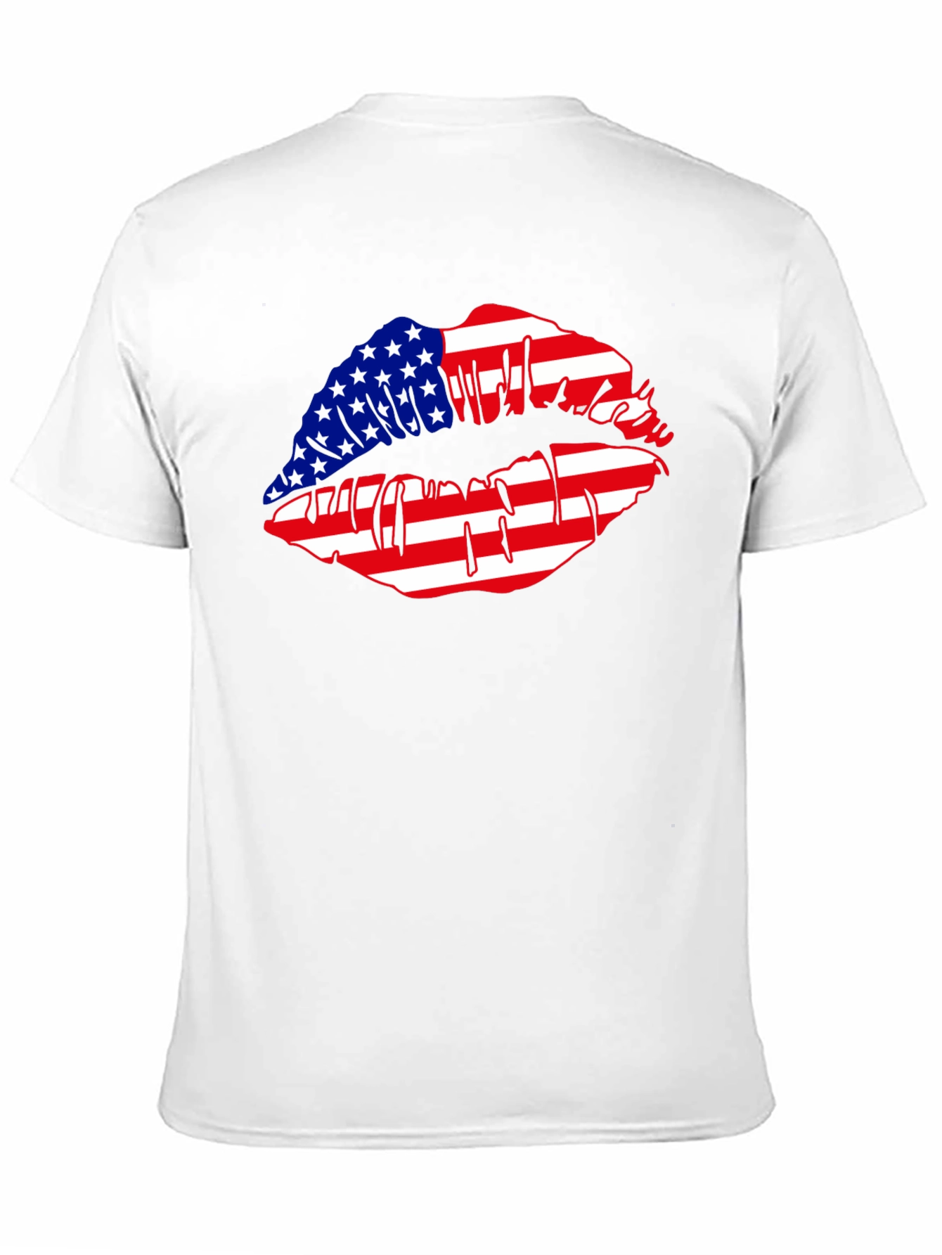 American Flag Lips Graphic T-Shirt