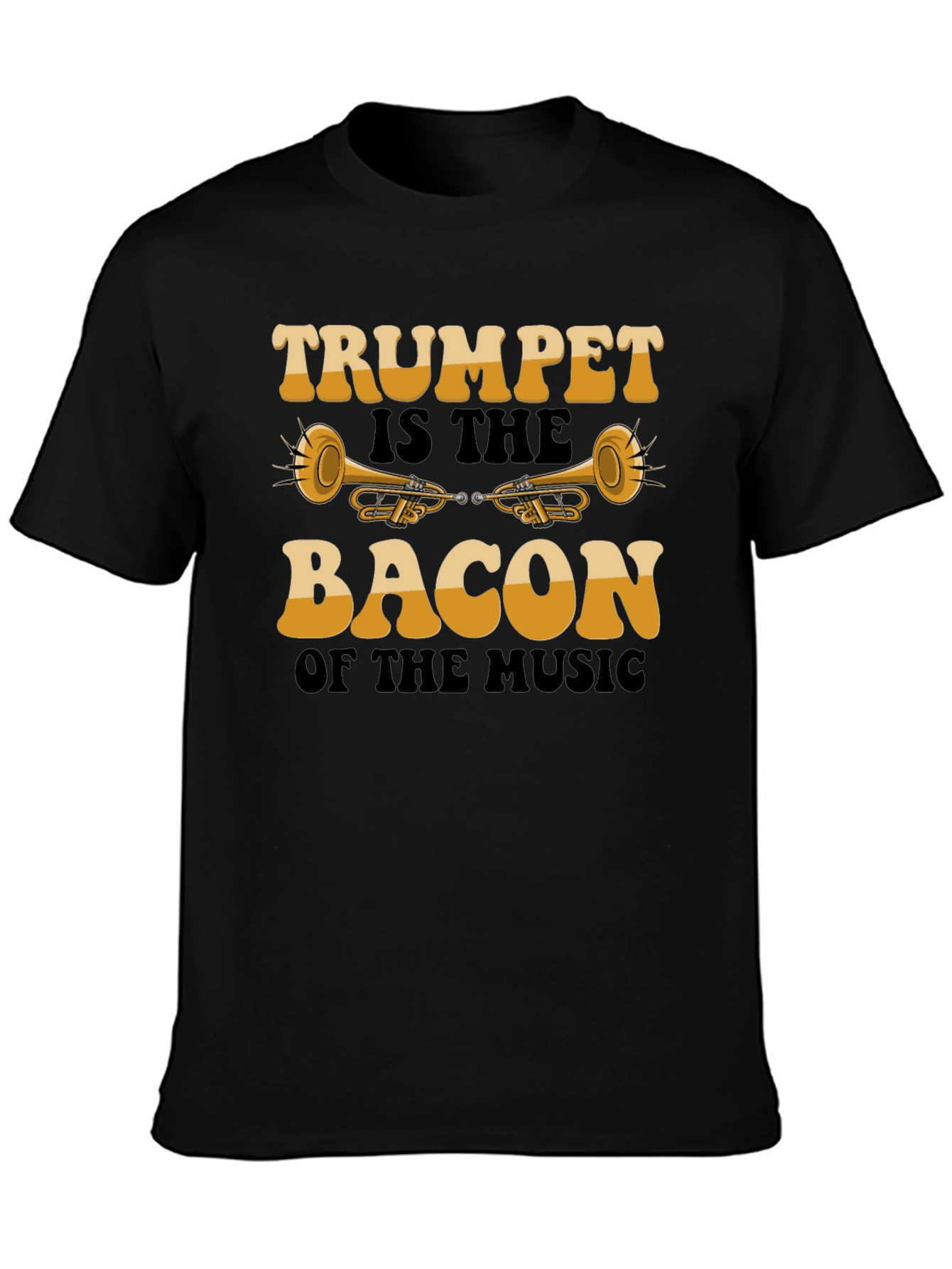 Trumpet Bacon Music Graphic T-Shirt