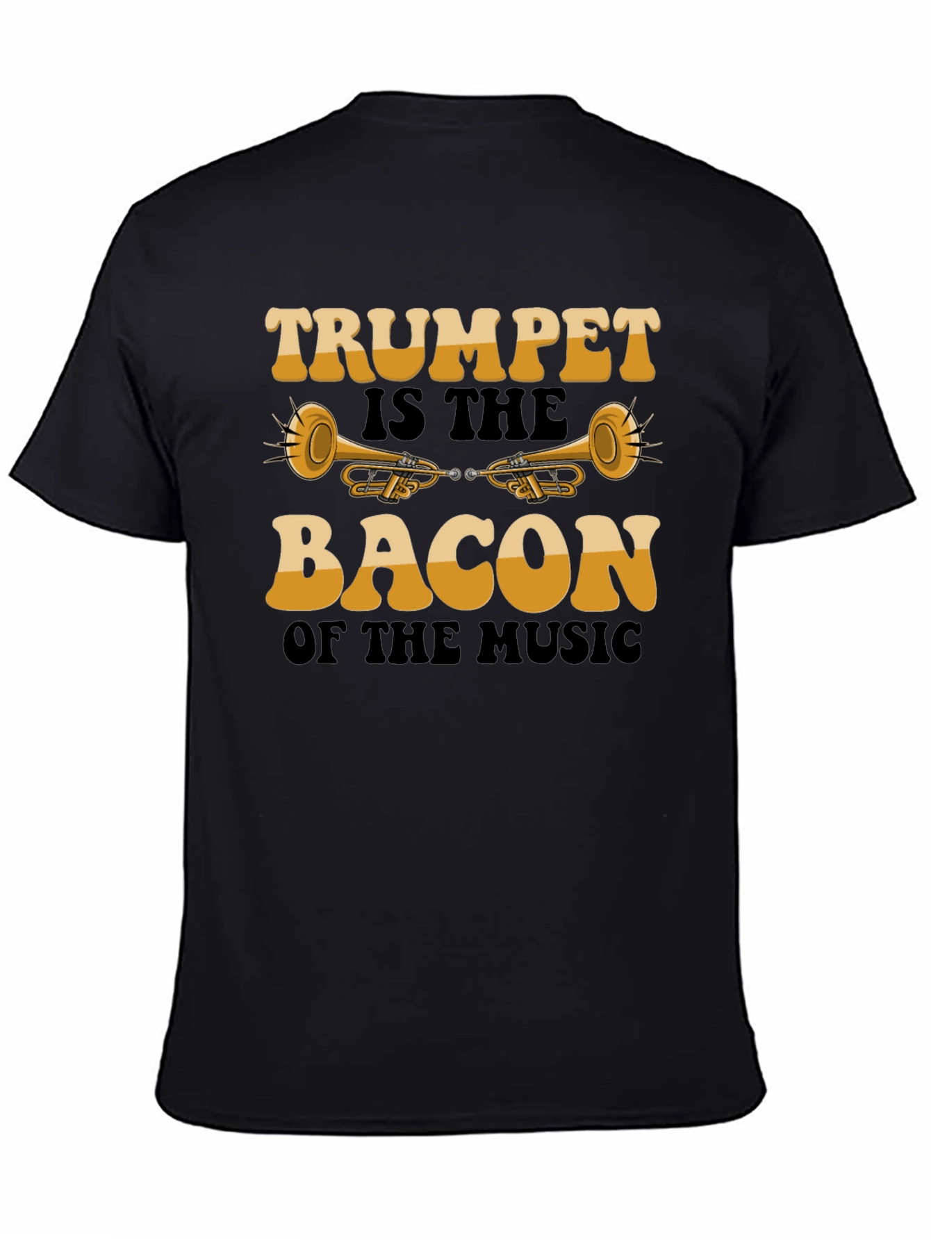 Trumpet Bacon Music Graphic T-Shirt