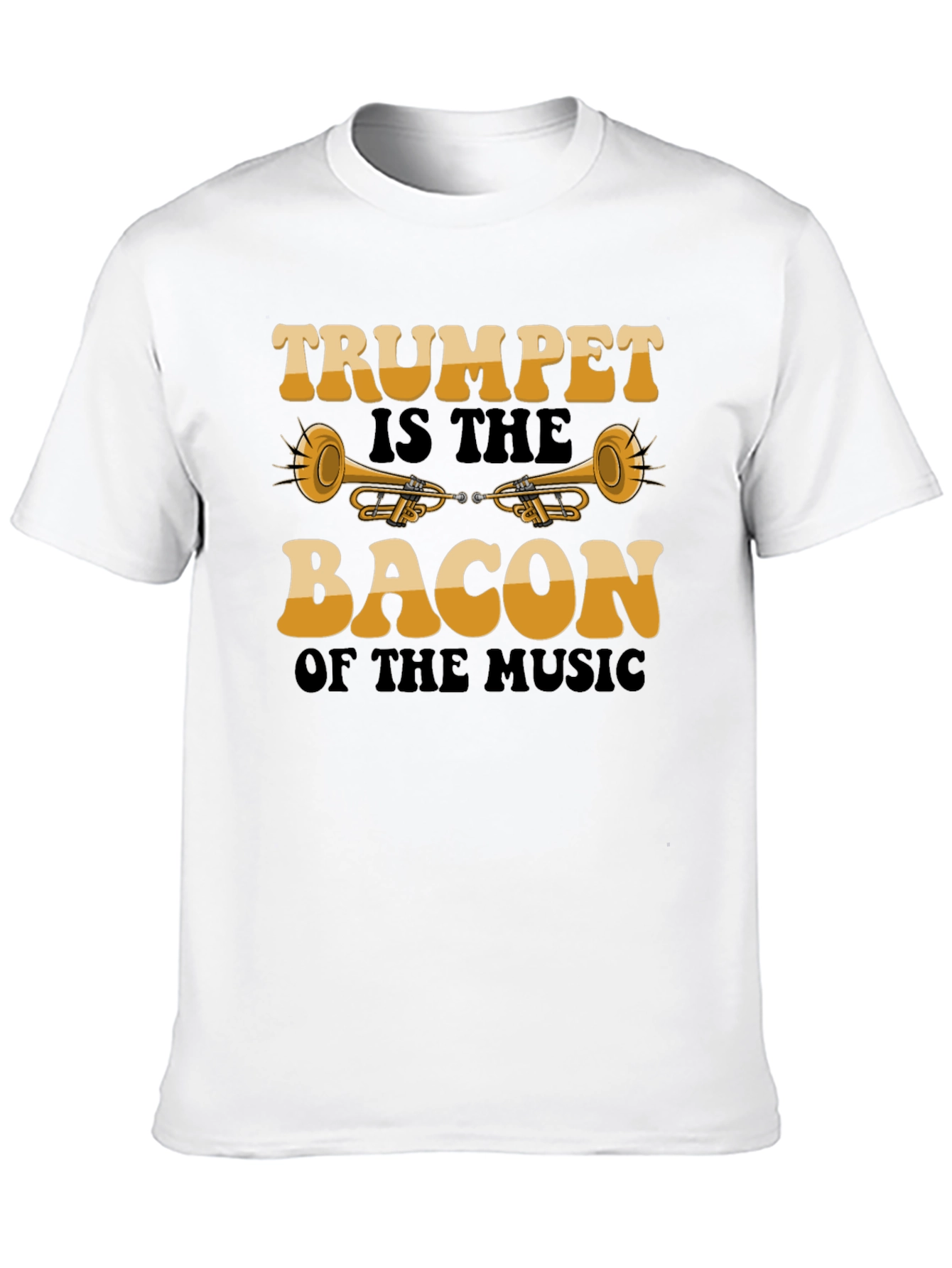 Trumpet Bacon Music Graphic T-Shirt