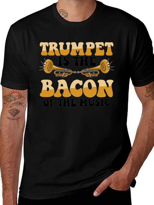 Trumpet Bacon Music Graphic T-Shirt