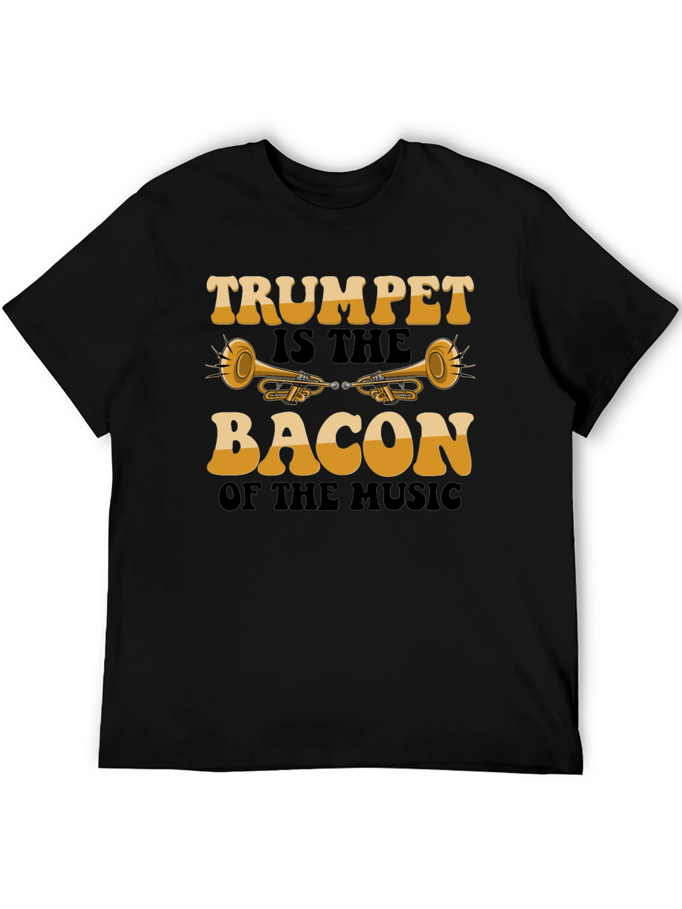 Trumpet Bacon Music Graphic T-Shirt